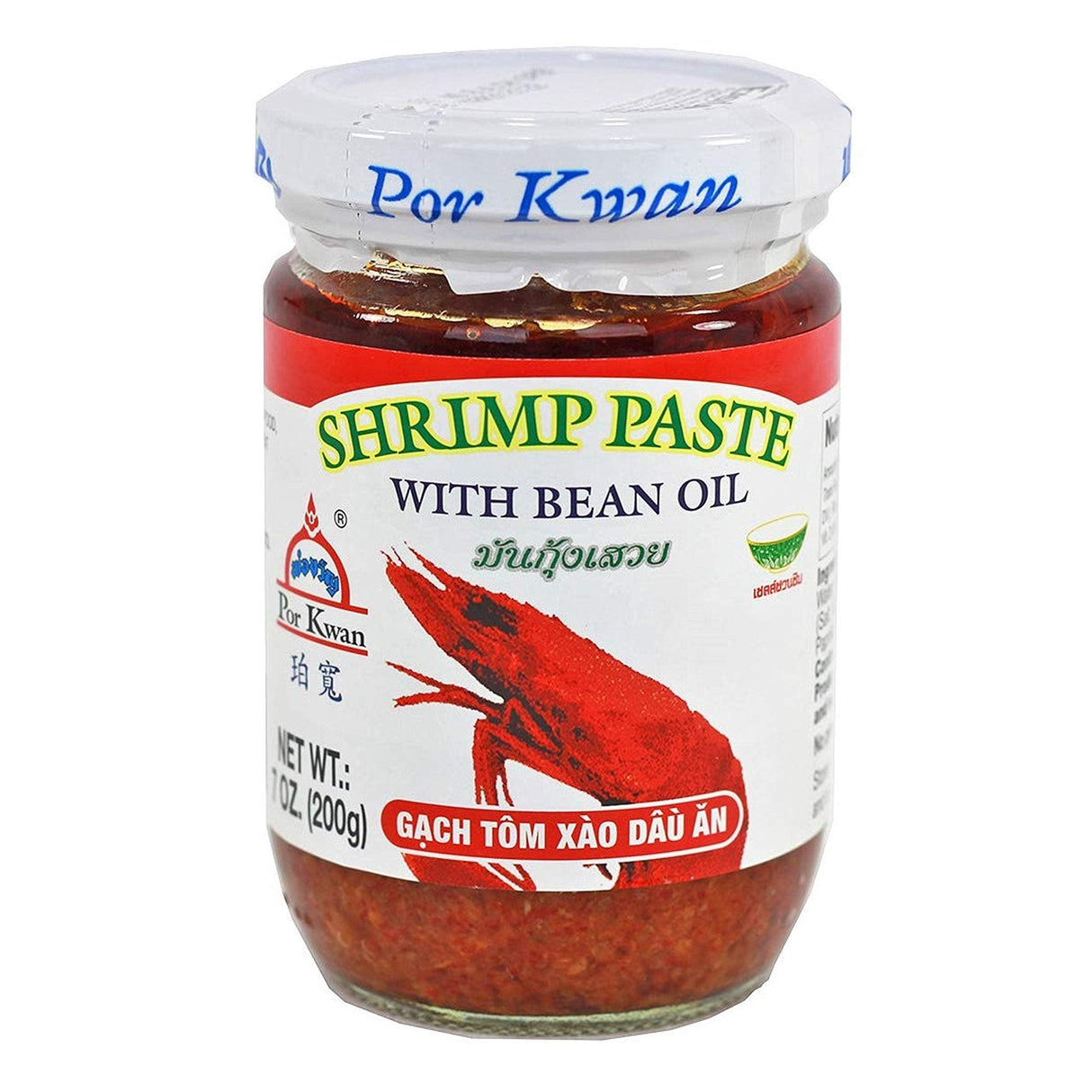 Por Kwan Thai Shrimp Paste with Bean Oil 7oz - Mighty Depot