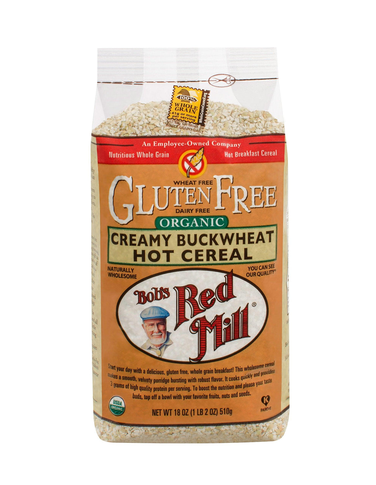 Bob's Red Mill Org Whole Grain Creamy Buckwheat Hot Cereal, 18 Ounce - Mighty Depot
