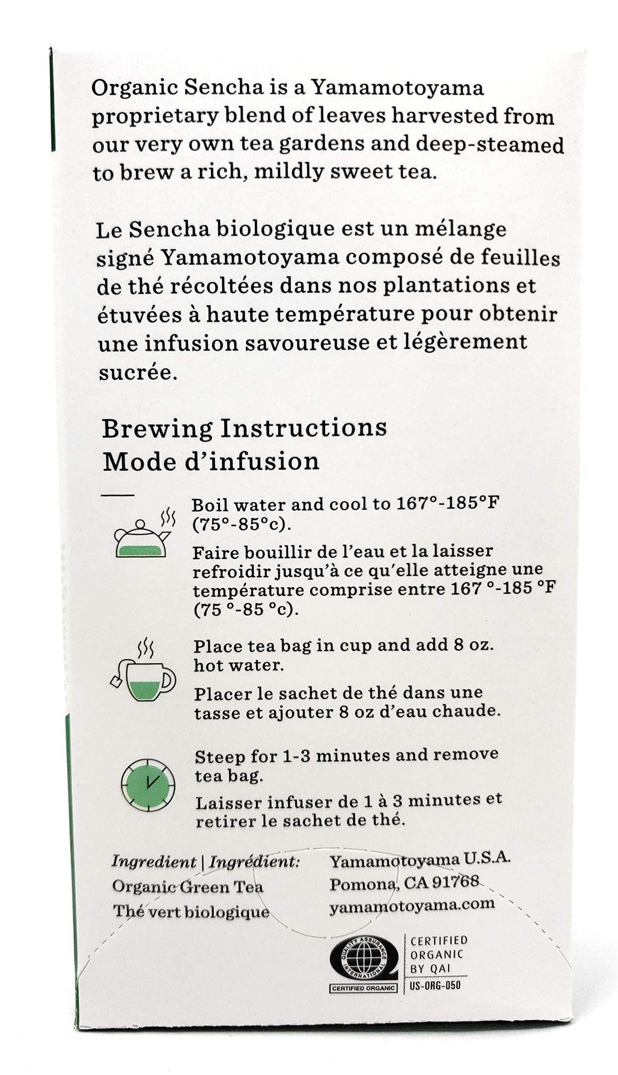 Yamamotoyama Organic Sencha Premium Green Tea (2 Pack, Total of 2.4oz) - Mighty Depot