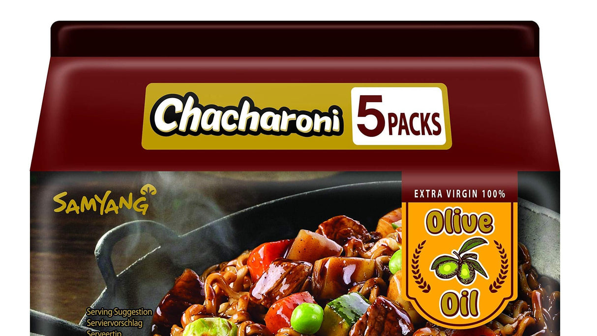 Samyang Korean Hit Instant Noodle - Chacharoni Chinese Soybean Paste Ramen 5 Packs - Mighty Depot
