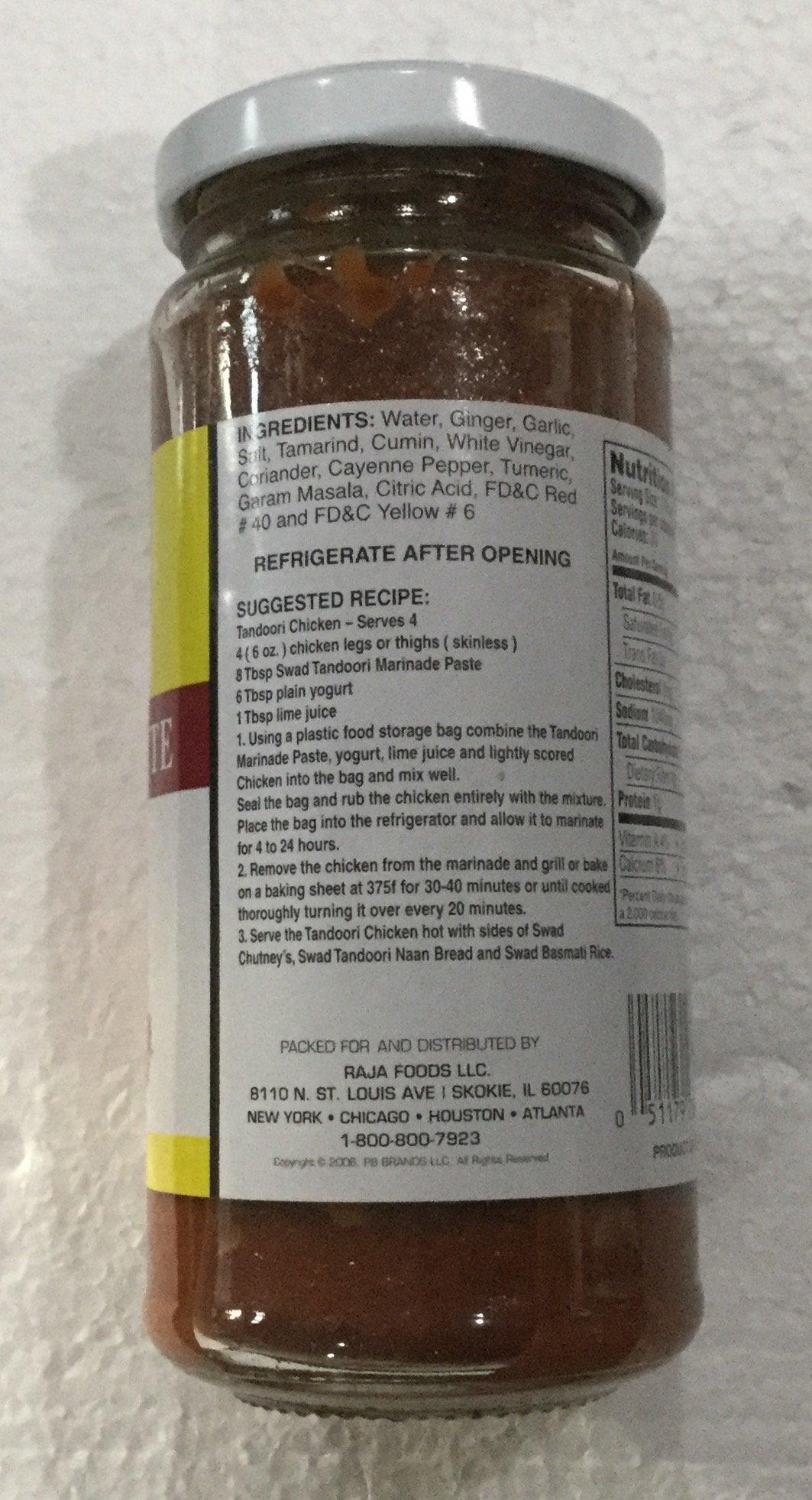 Swad Tandoori Paste - 7.5oz., 212g. - Mighty Depot