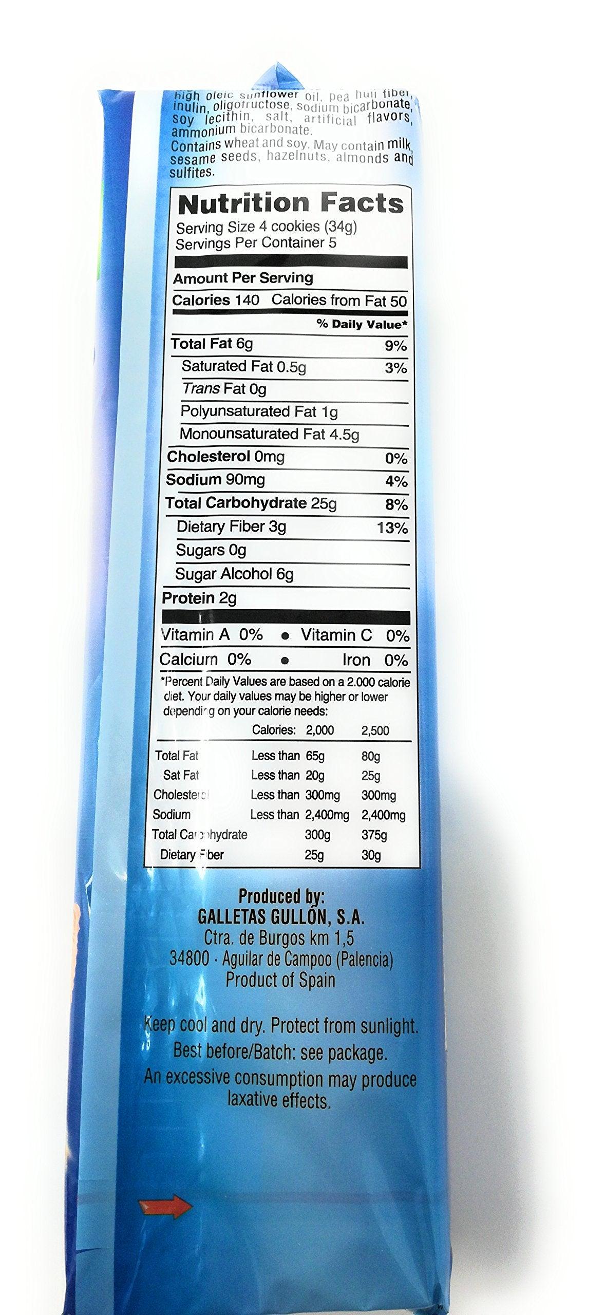 Gullon Sugar Free Fiber Cookies, 6 oz. - Mighty Depot