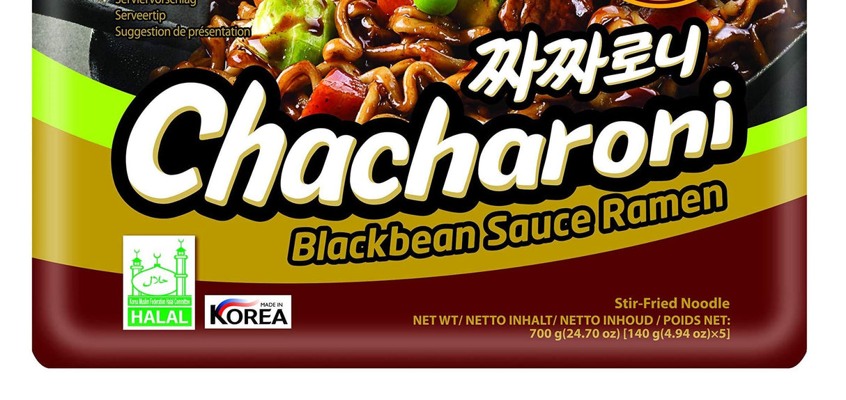 Samyang Korean Hit Instant Noodle - Chacharoni Chinese Soybean Paste Ramen 5 Packs - Mighty Depot