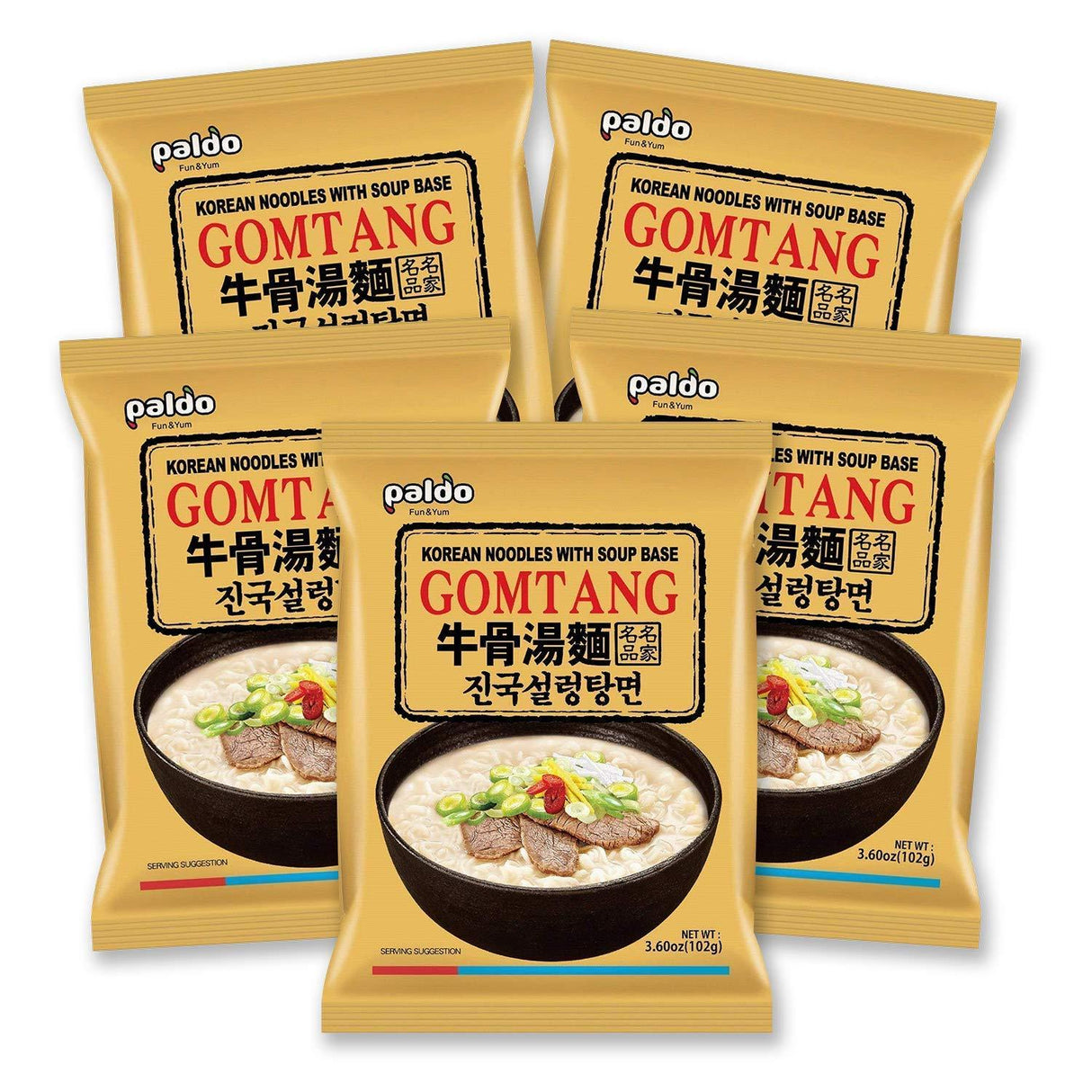PALDO FUN & YUM Gomtang Ramen 20-Pack, 4.05 ounce (pack of 20) - Mighty Depot