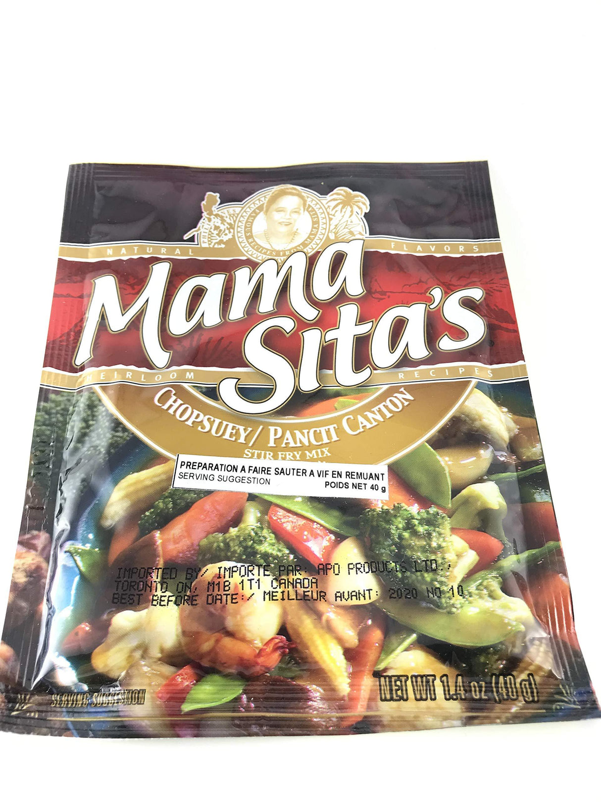 Mama Sita's Chopsuey Pancit Canton - 5 x 1.4 oz / 40g - Product of the Philippines - Mighty Depot