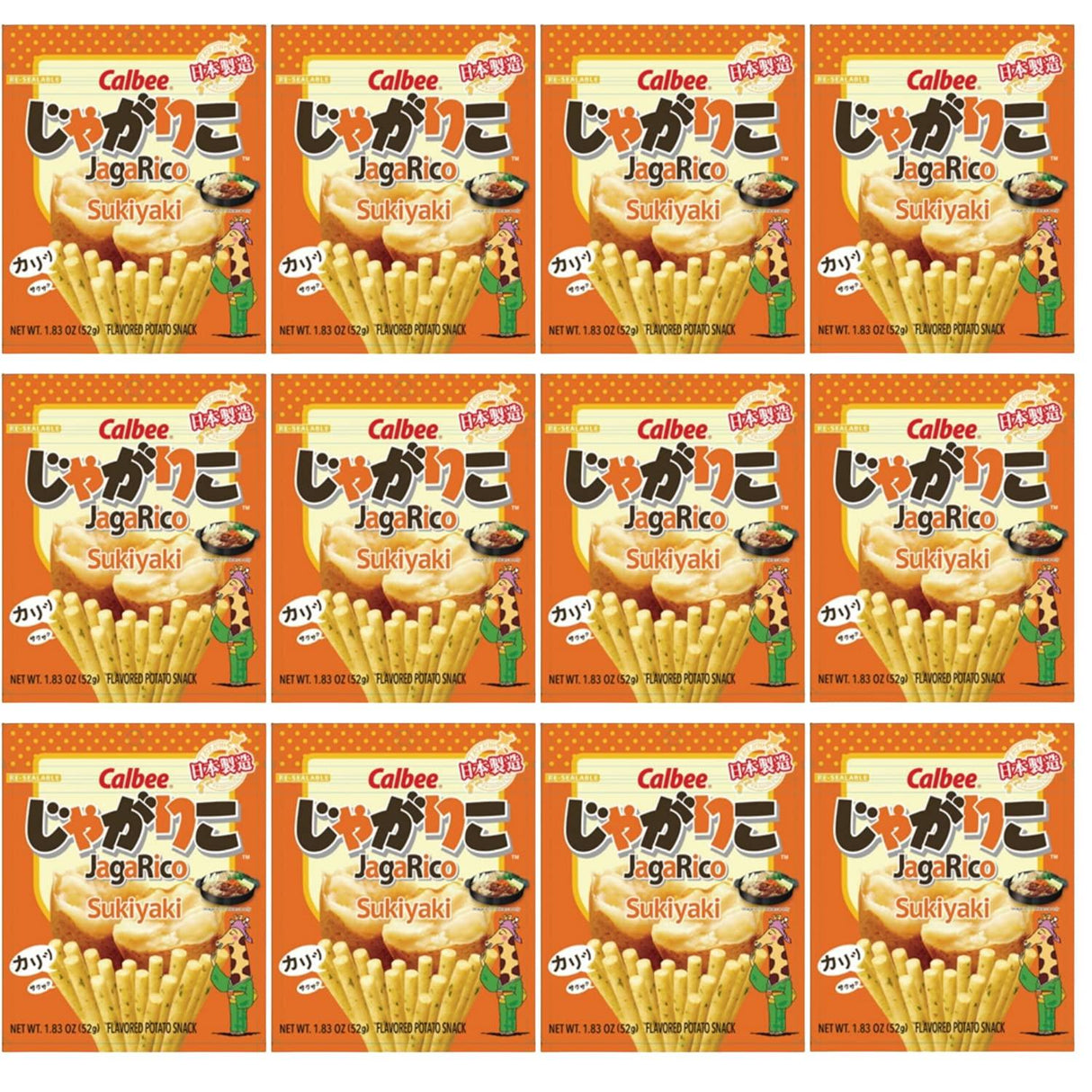 Calbee Japan Jagarico Sticks Sukiyaki (Pack of 12) - Mighty Depot