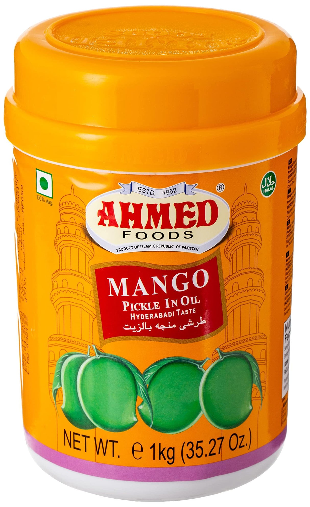 Ahmed Mango Pickle 35.27 oz - Mighty Depot