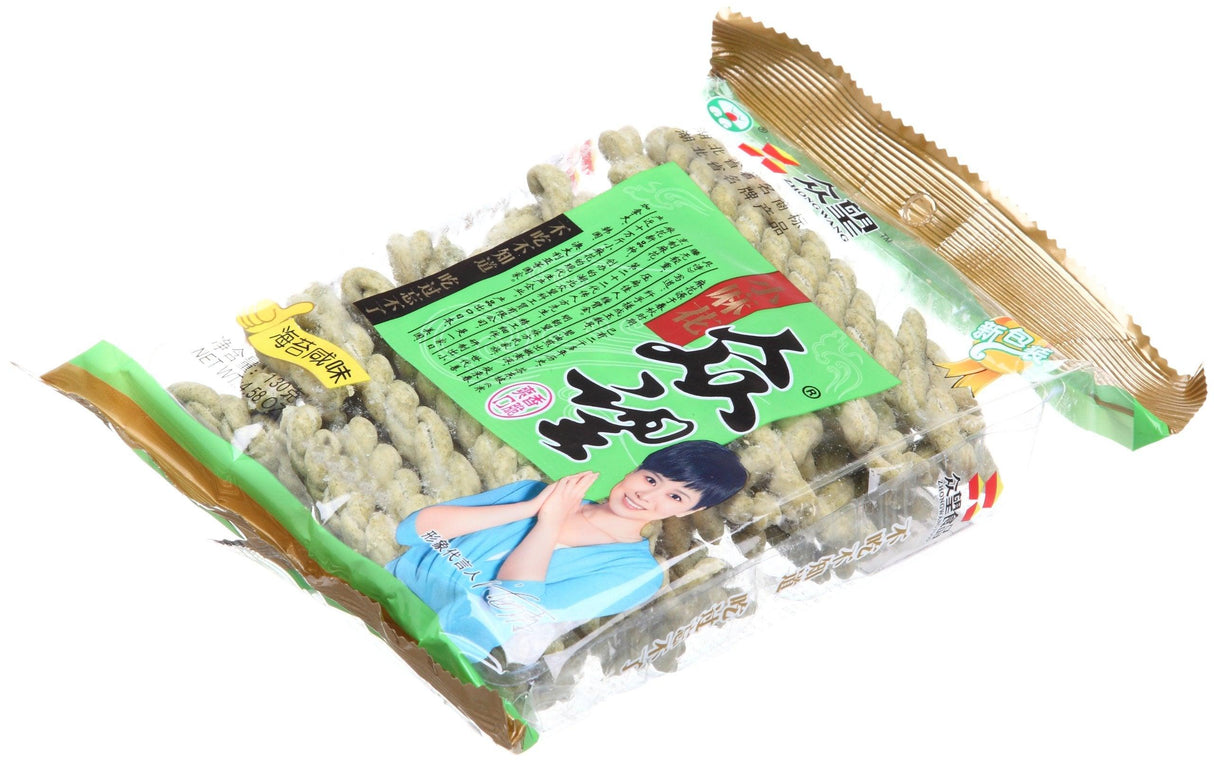 Zhongwang Fried Dough Twist (Laver Flavor)130g (pack of 4) 众望小麻花 (海苔味)130g(4包) - Mighty Depot