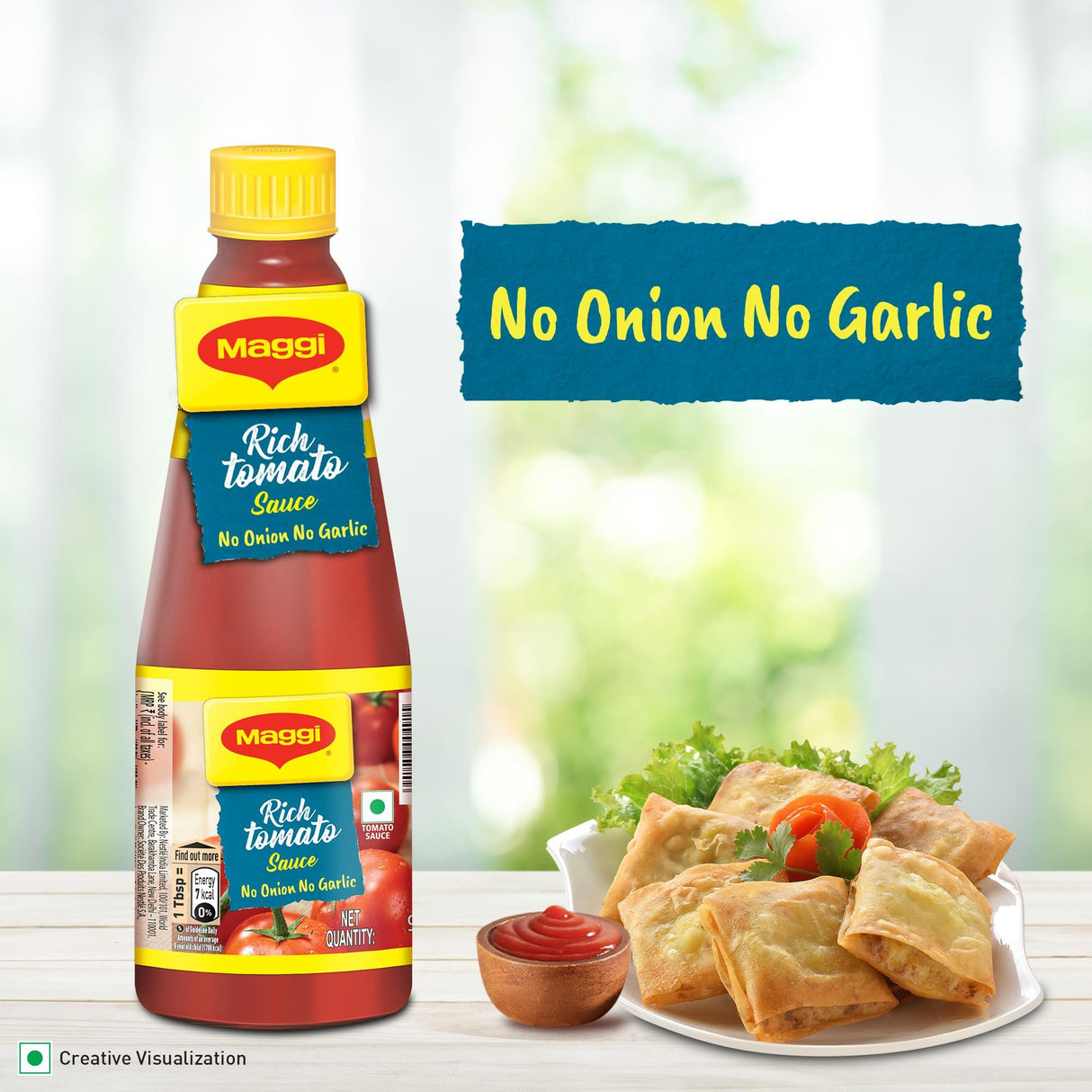 MAGGI TOMATO SAUCE NO GARLIC-ONION - 500 Gms - Mighty Depot