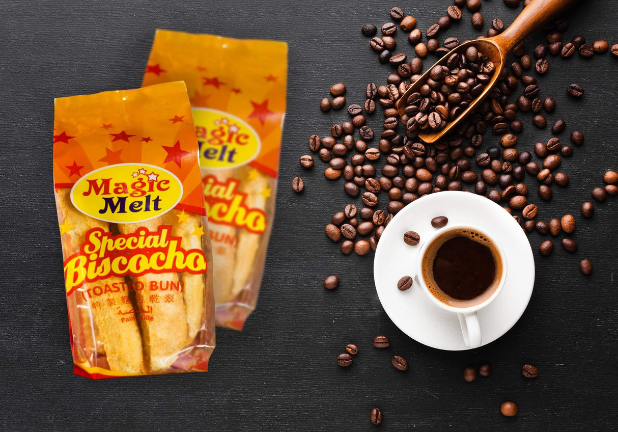 MAGIC MELT Special Biscocho - Best from the Philippines - Crunchy twice-baked Toasted Bun Snack Goes well with Coffee and Tea - Mighty Depot