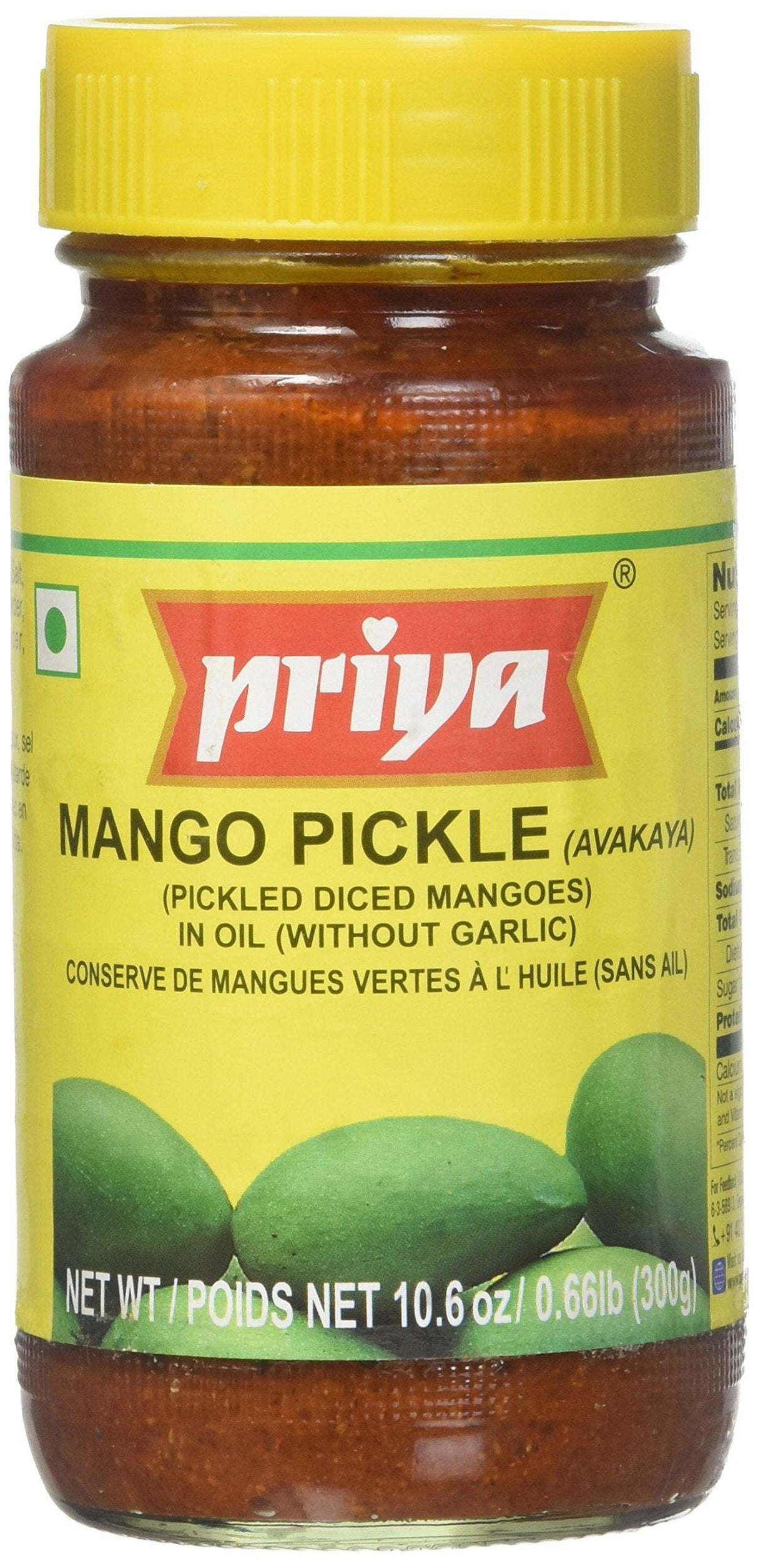 Priya Mango Pickle (Avakaya) - 10.6oz - Mighty Depot