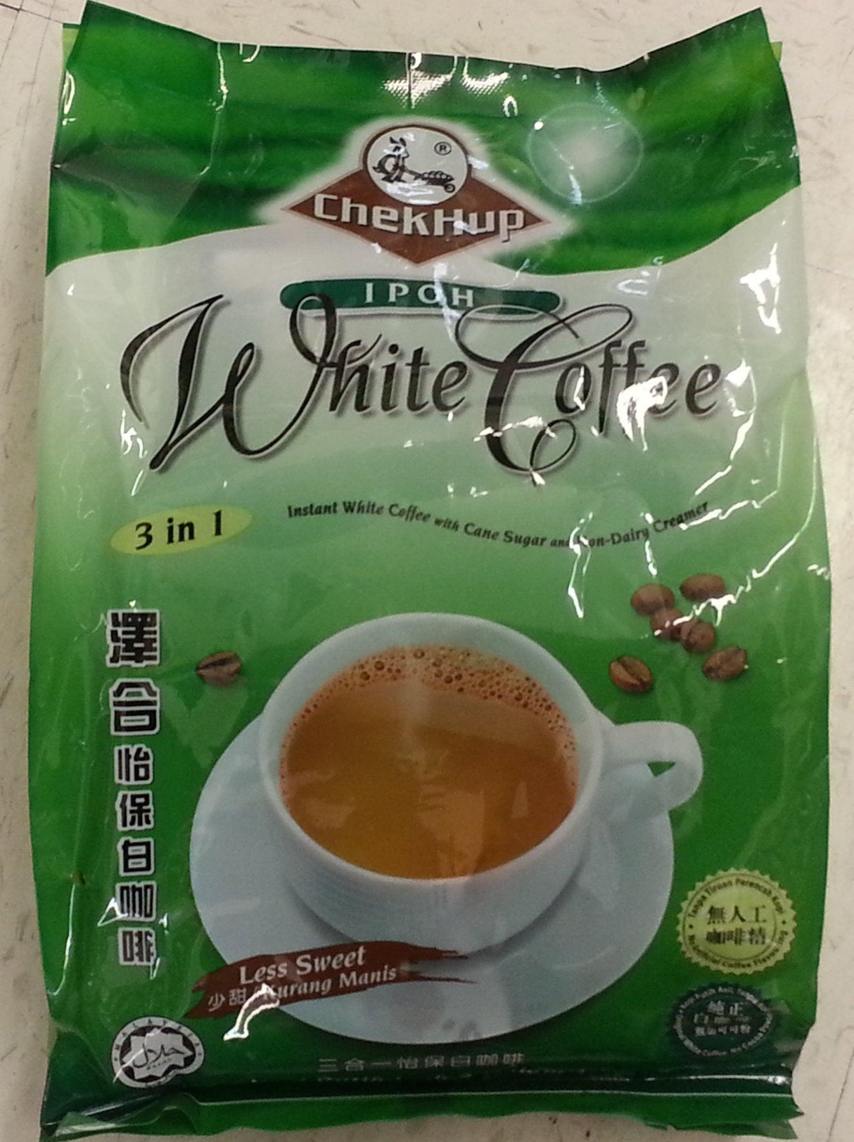 Chek Hup 3 in 1 Ipoh White Coffee-low Sweet 20-10.5g (3 Pack) - Mighty Depot