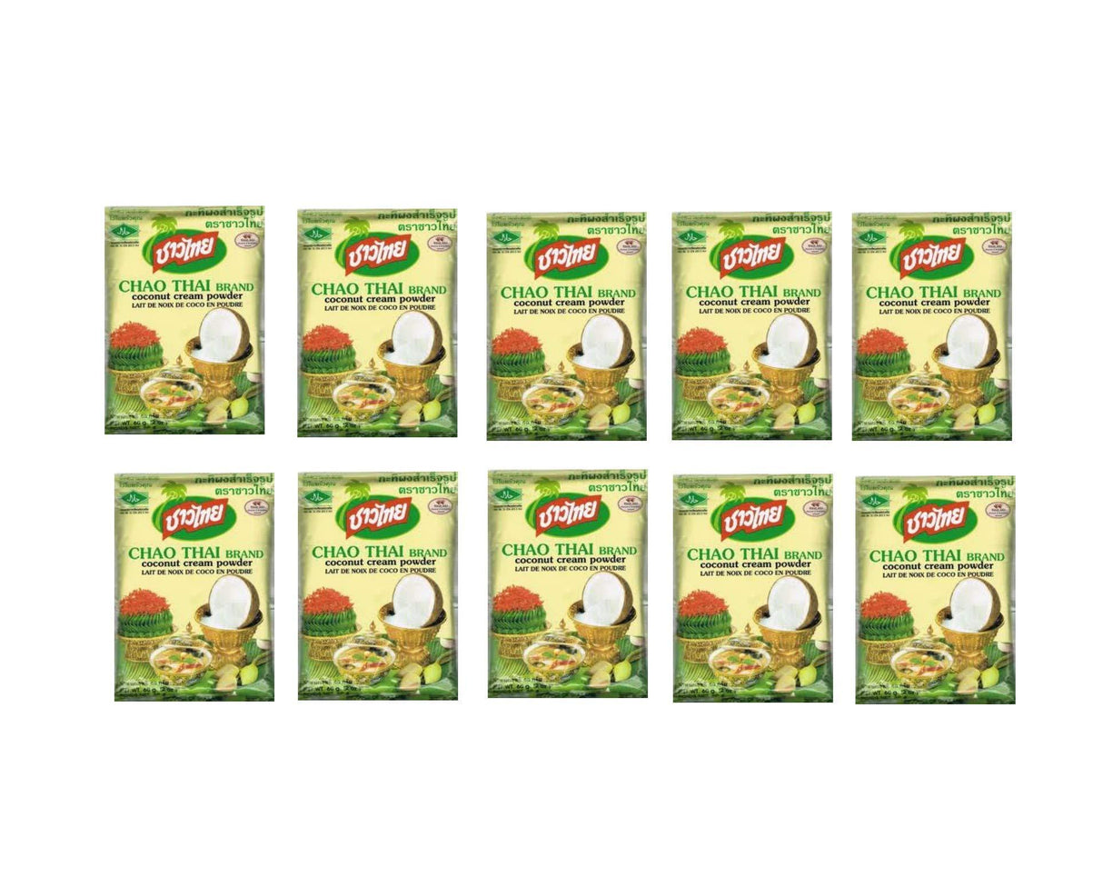 Chao Thai Coconut Cream Powder 60 G. X 10 Sachets - Mighty Depot