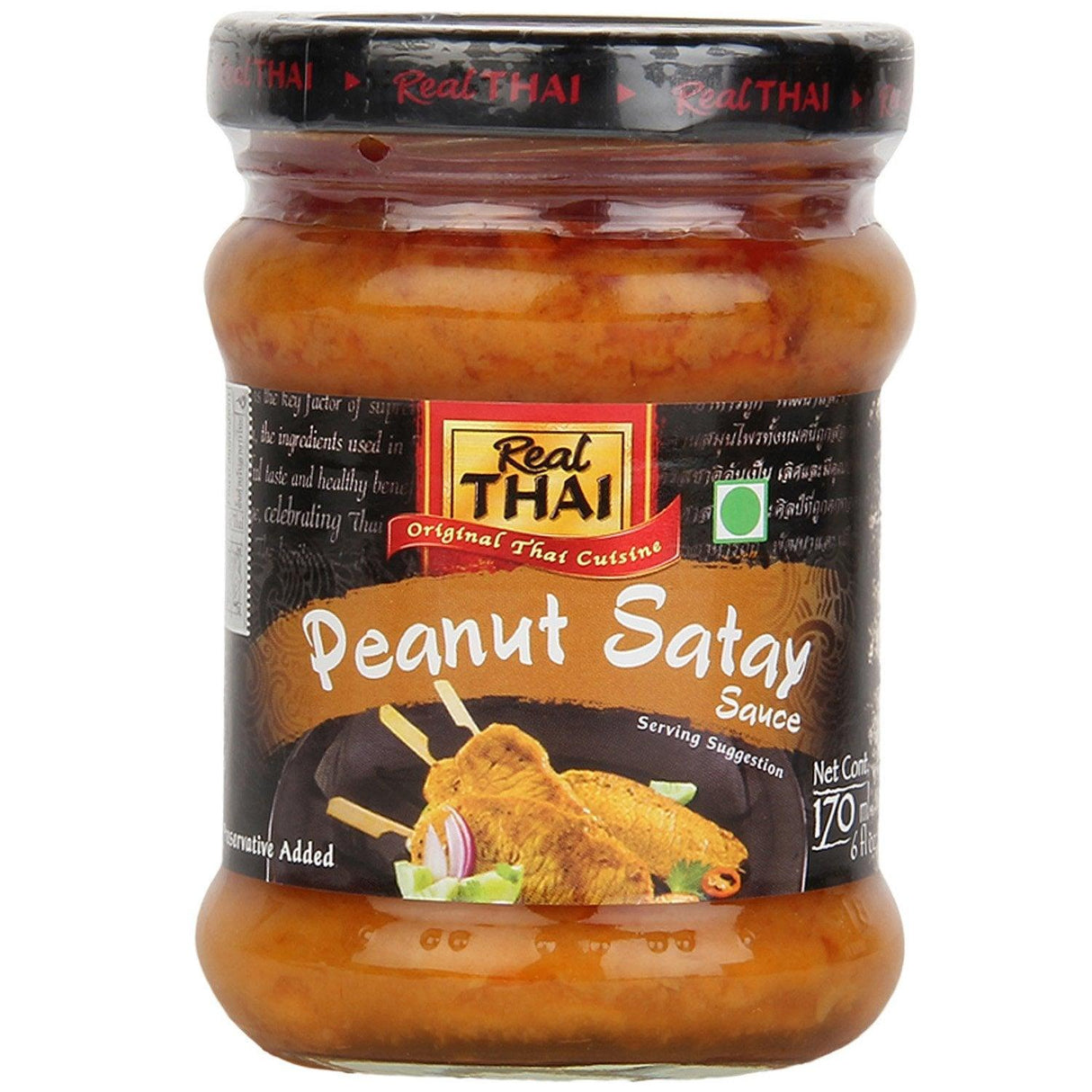 Real Thai Peanut Satay Sauce, 170 ml - Mighty Depot