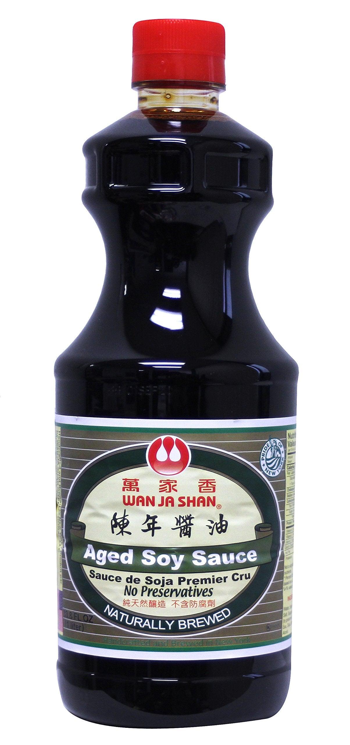 Wan Ja Shan Non GMO Aged soy sauce 33.8 fl oz Wan Ja Shan - Mighty Depot
