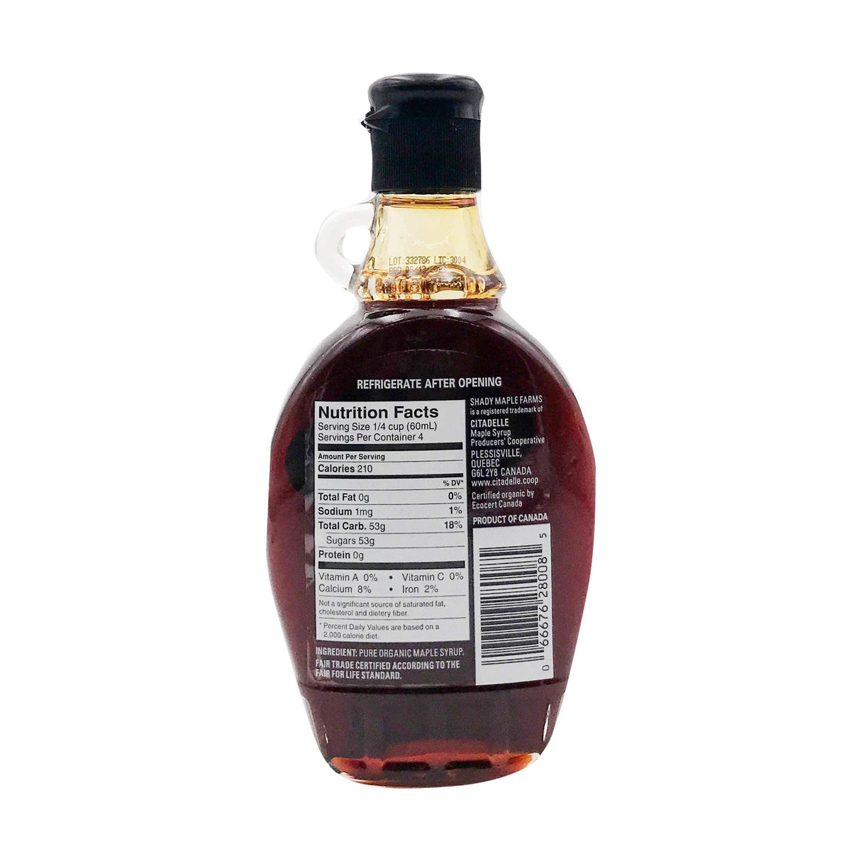 SHADY MAPLE FARMS Organic Very Dark Maple Syrup, 8 FZ - Mighty Depot