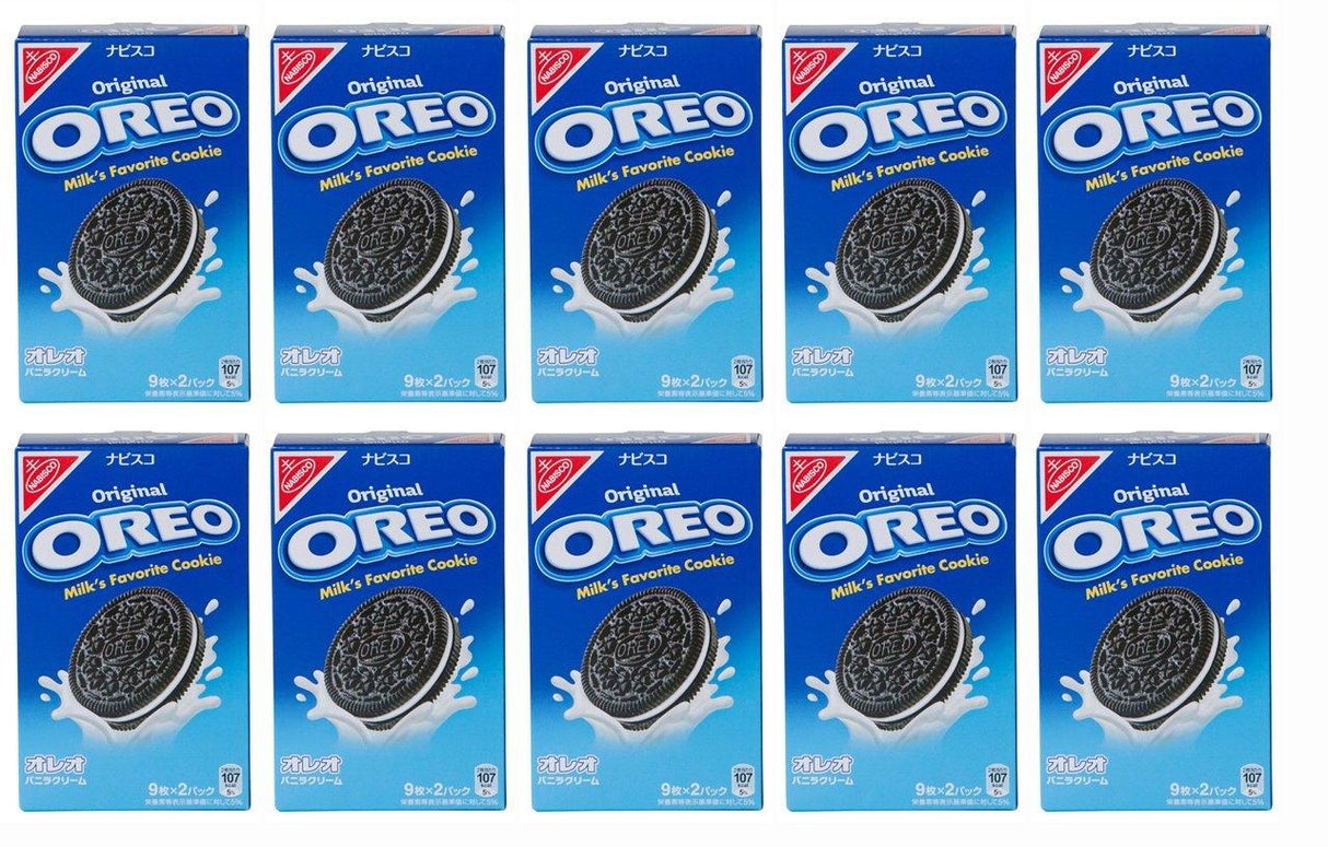 Monderizu Japan Oreo vanilla cream 18 sheets X10 bags - Mighty Depot