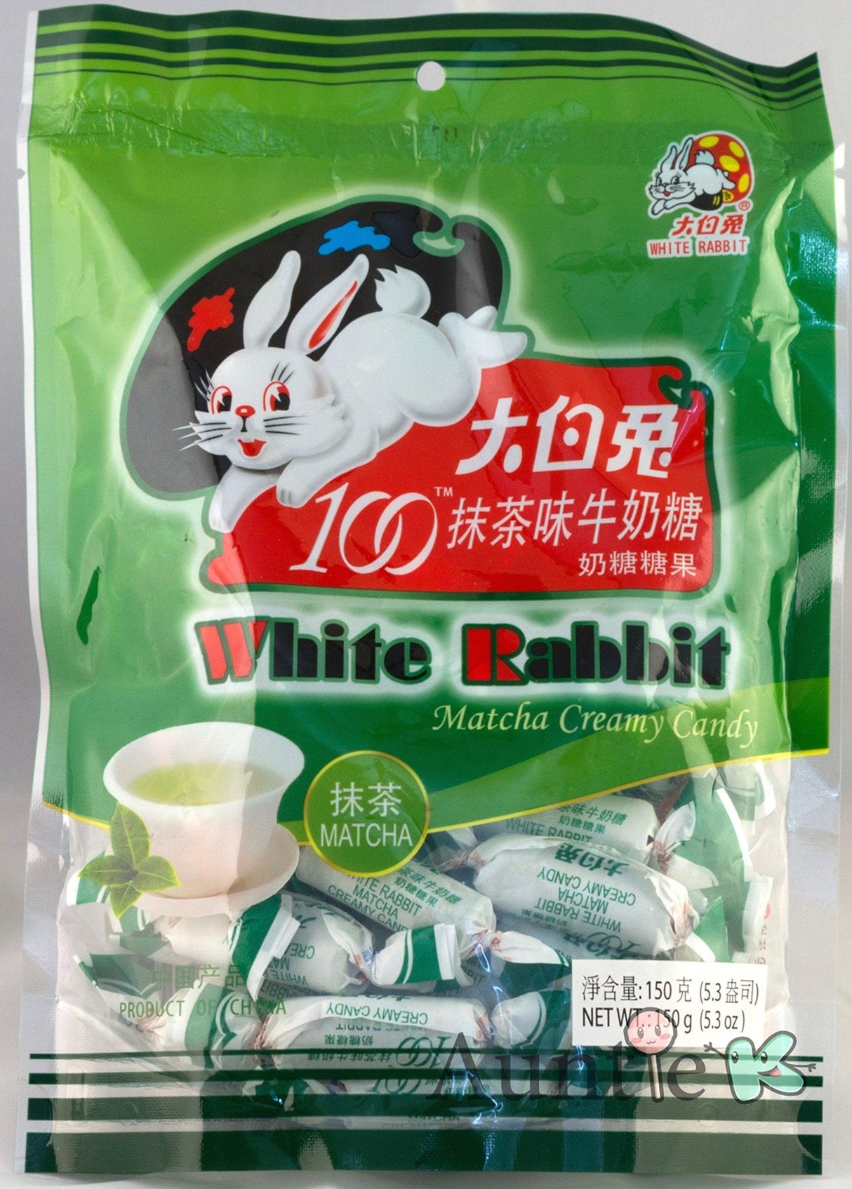 White Rabbit Green Tea Matcha Milk Creamy Candy 5.3 oz - Mighty Depot