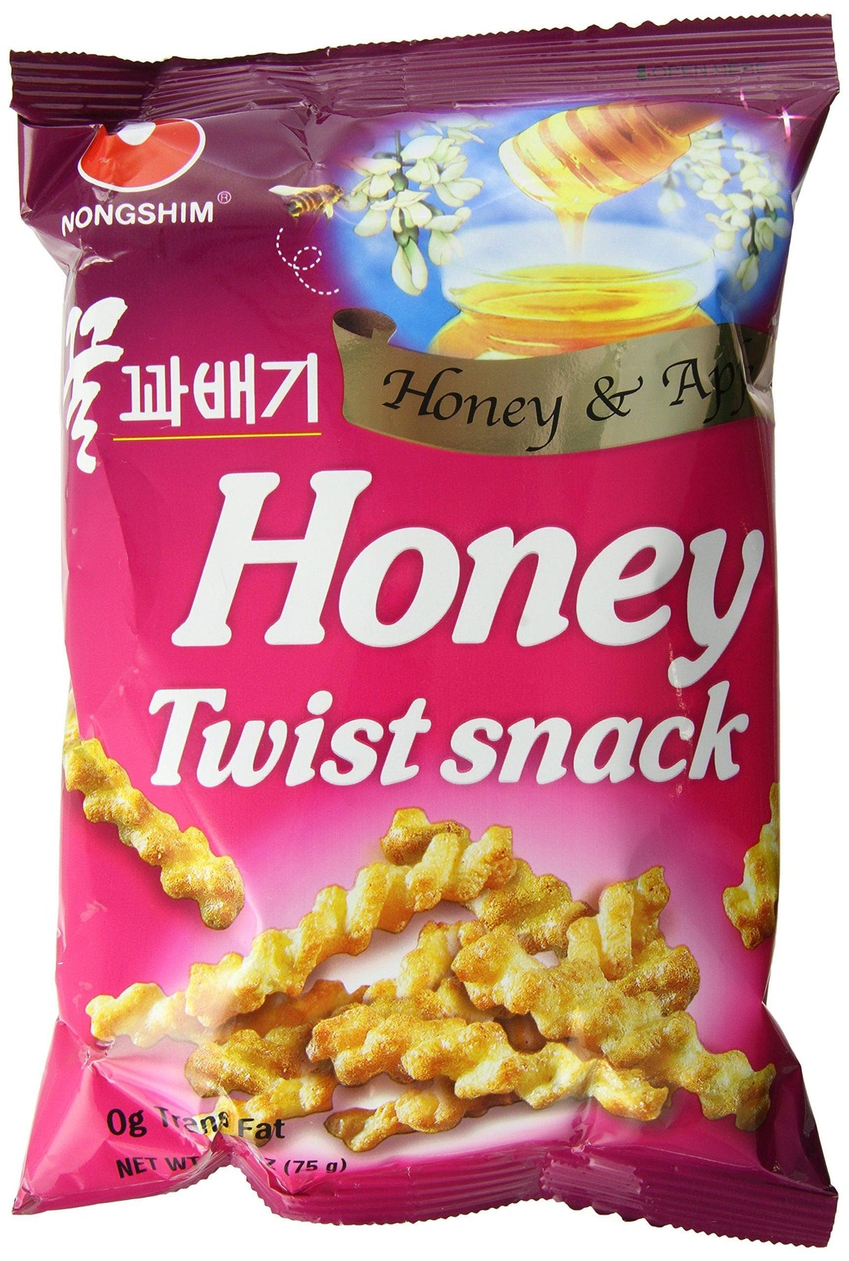 Nong Shim Honey Twist Snack, 2.64 Ounce (Pack of 20) - Mighty Depot