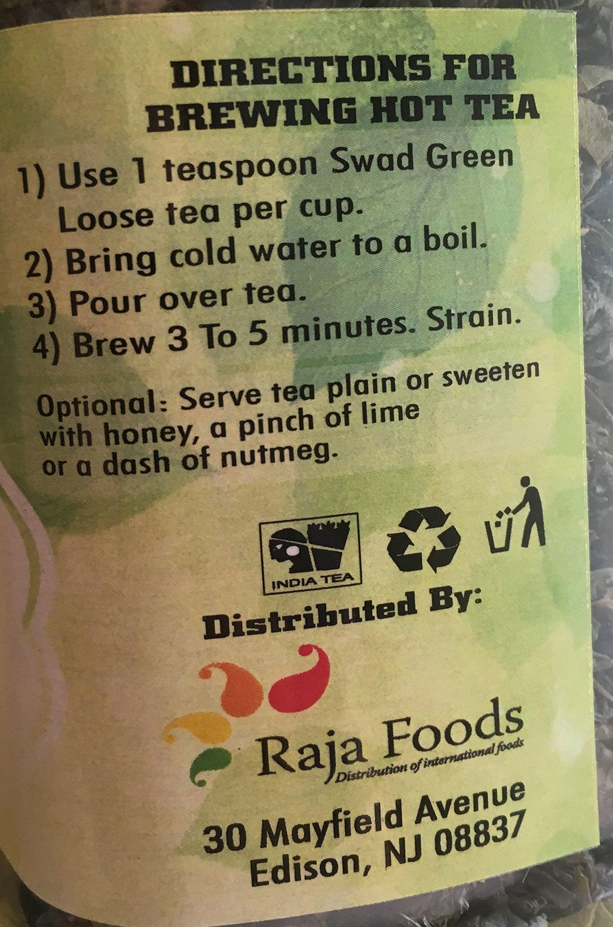 Swad Premium Loose Green Tea 2.8oz - Mighty Depot