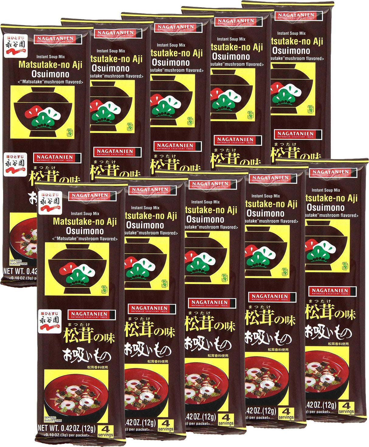 Nagatanien Matsutake no Osuimono 4pcs 0.42oz (10 Pack) - Mighty Depot