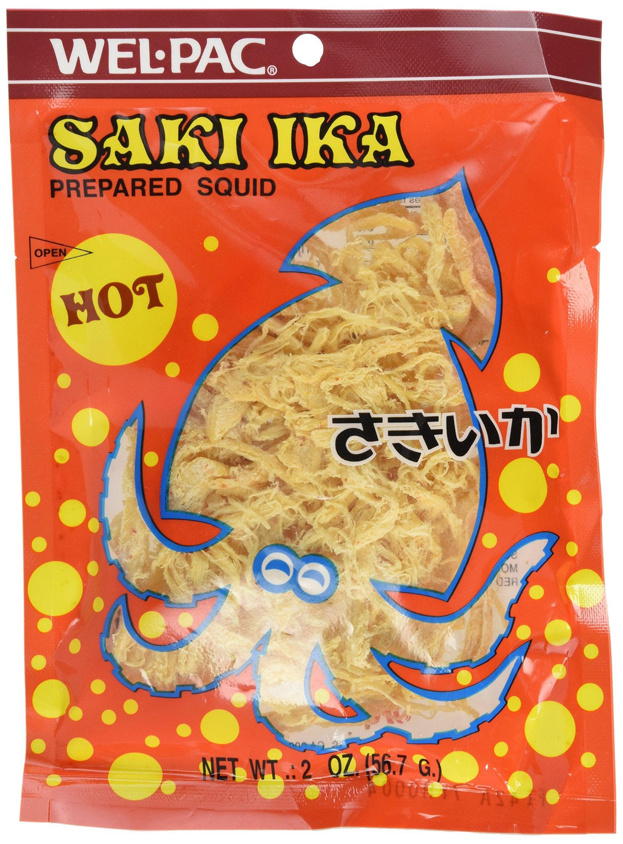 Wel Pac Cuttlefish, Saki Ika Hot, 2-Ounce (Pack of 6) - Mighty Depot