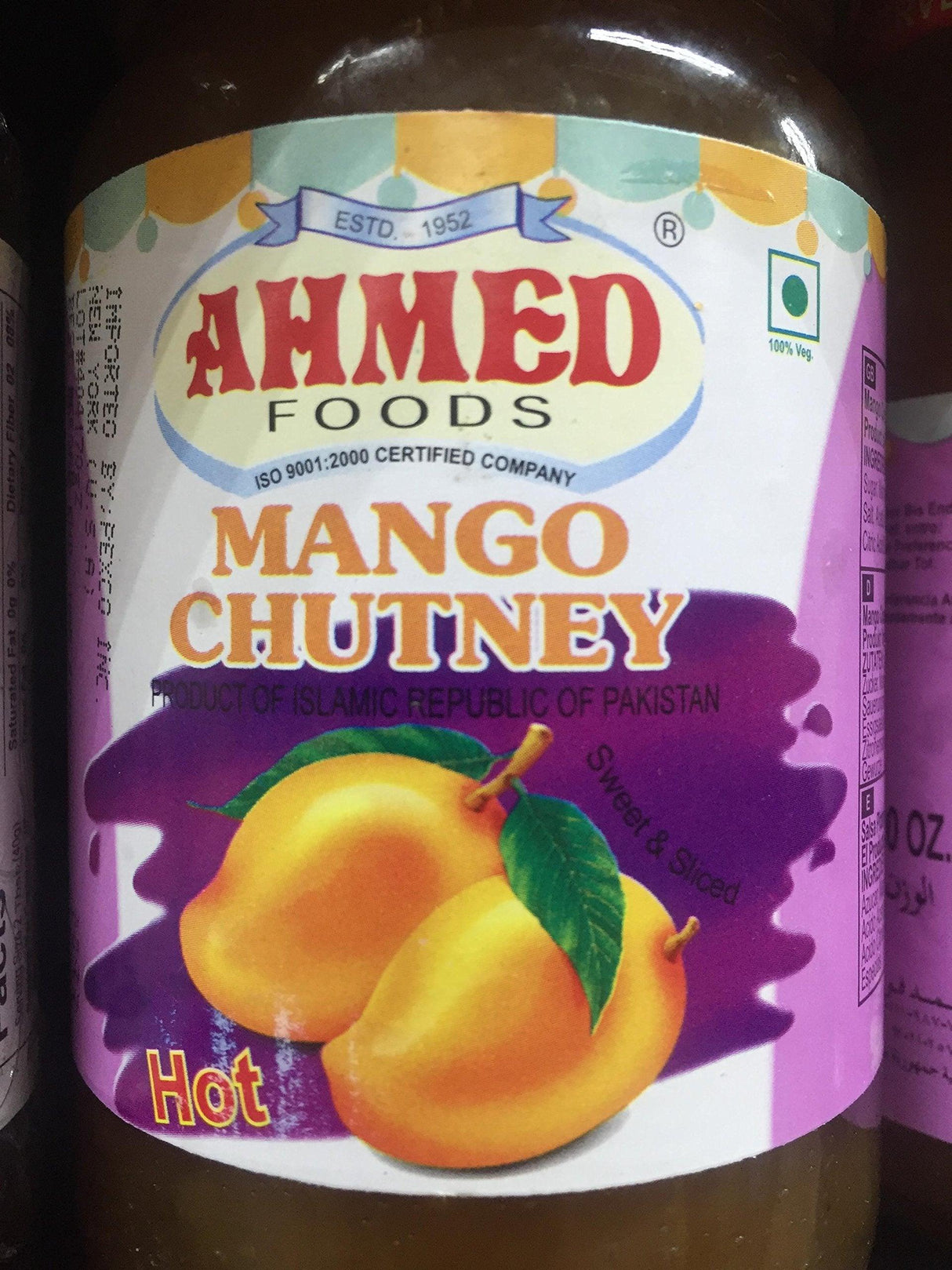 Ahmed Mango Chutney Hot 400 Grams - Mighty Depot