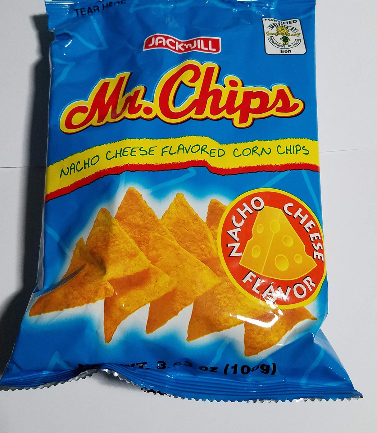 Jack n Jill Mr. Chips Nacho Cheese Flavored Corn Chips Pack of Ten 3.53 Oz A Pack - Mighty Depot