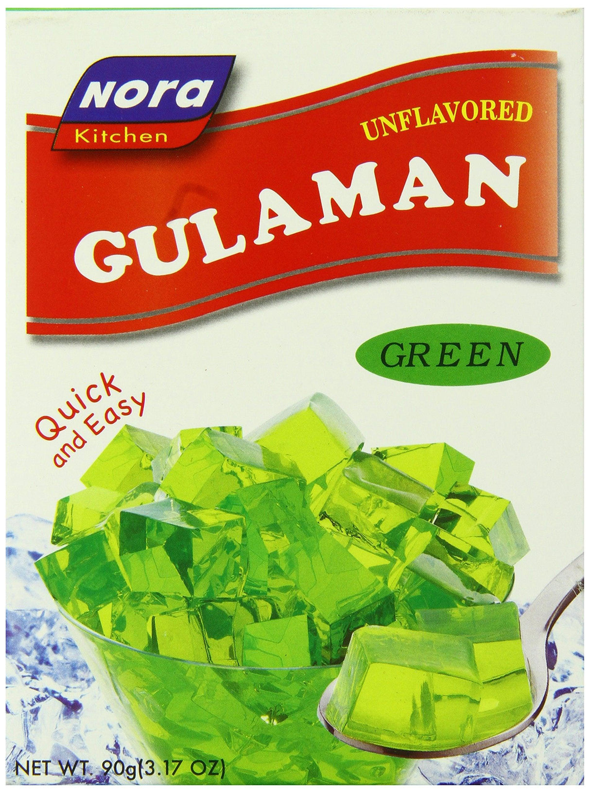 Nora Gulaman Jelly, Green, Unflavored, 3.17-Ounce - Mighty Depot
