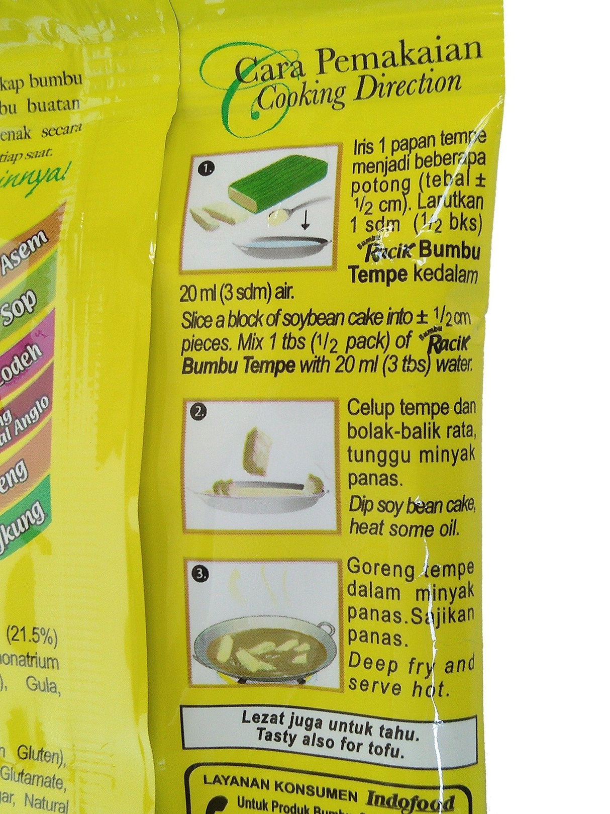 Indofood Bumbu Racik Tempe Goreng, 20 Gram (Pack of 10) by Indofood - Mighty Depot