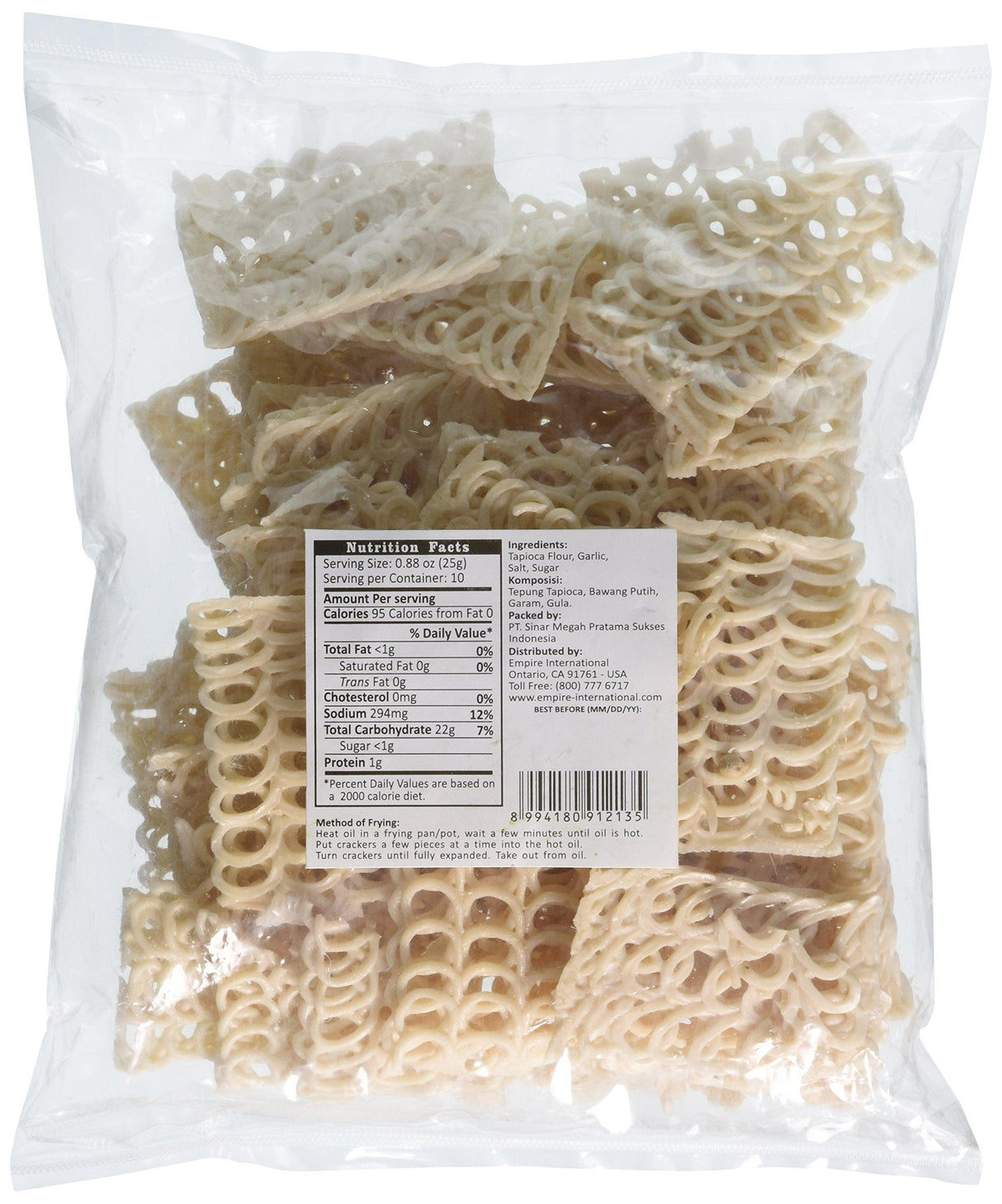 Palm Square Tapioca Crackers, 8.8 Ounce - Mighty Depot
