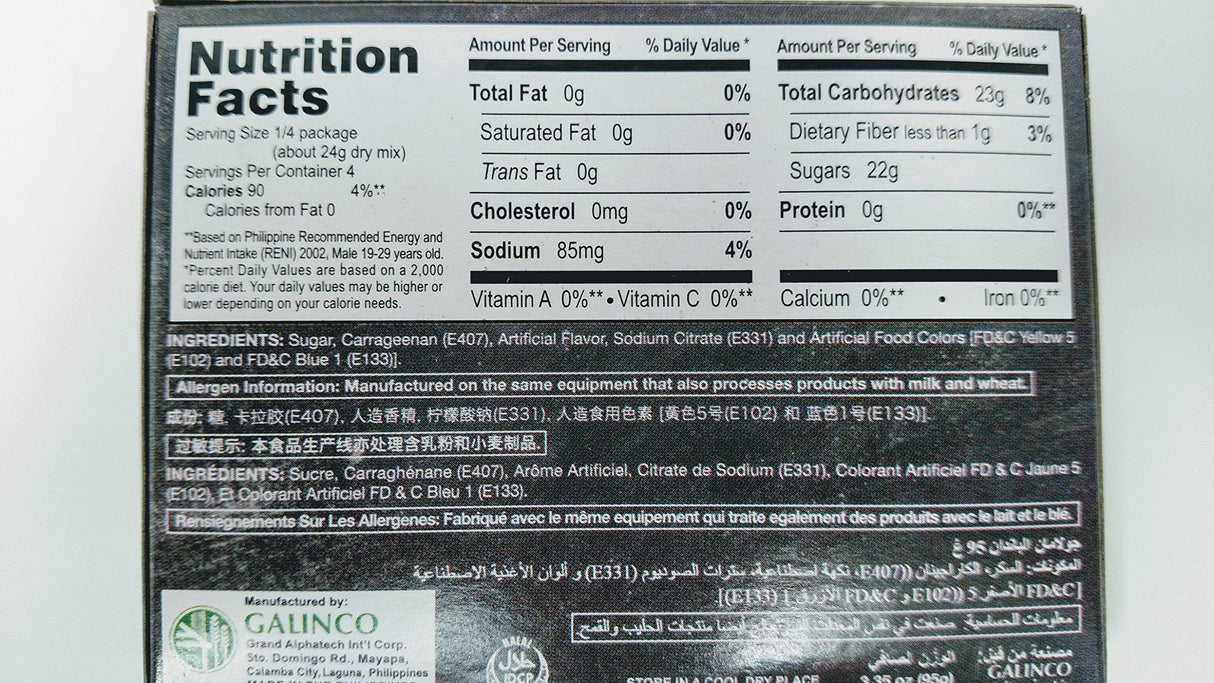 3-packs Galimco Gulaman Pandan Flavor 95g Ea - Mighty Depot