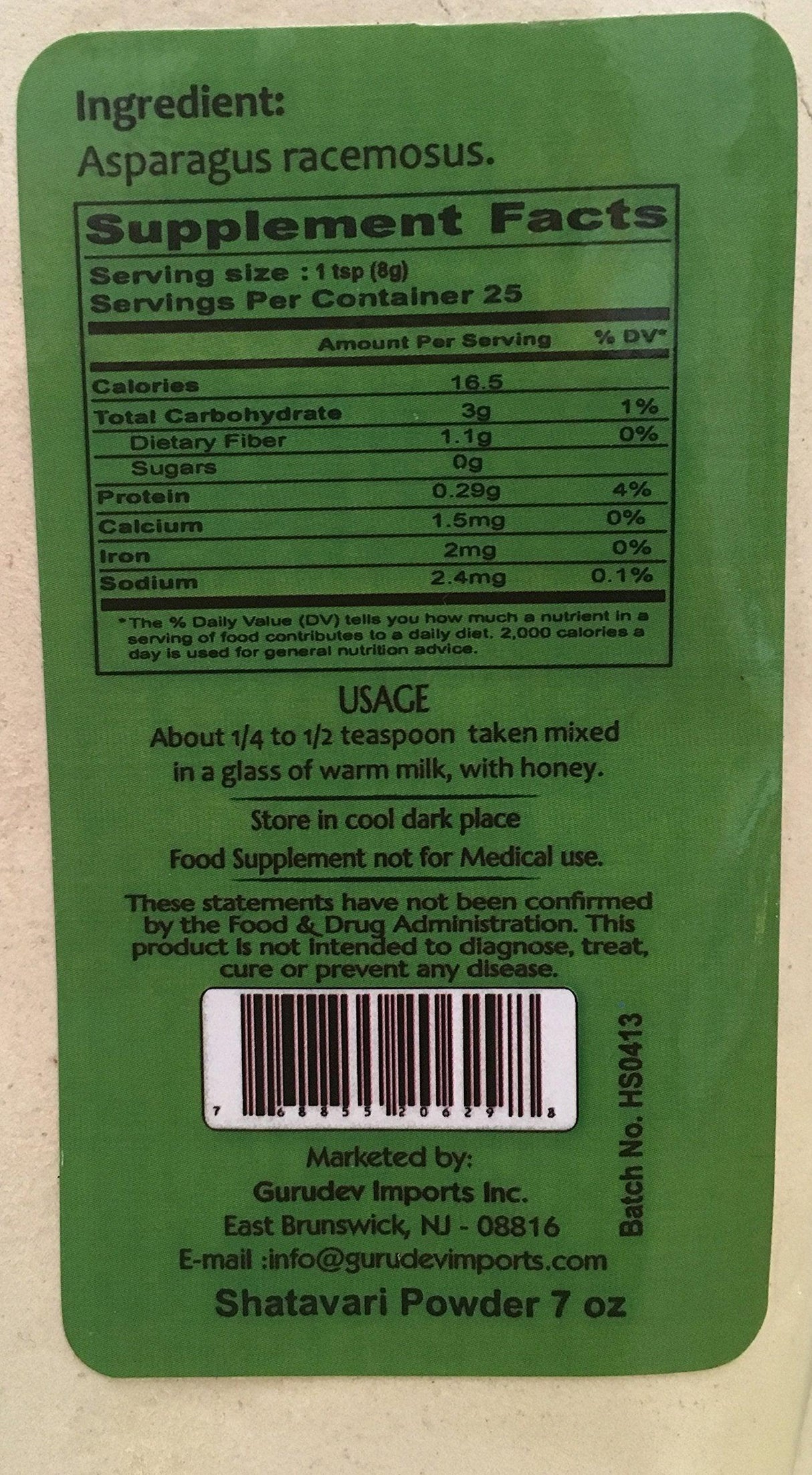 Vedic Secrets Powder - Shatavari (Asparagus Racemosus) - Mighty Depot