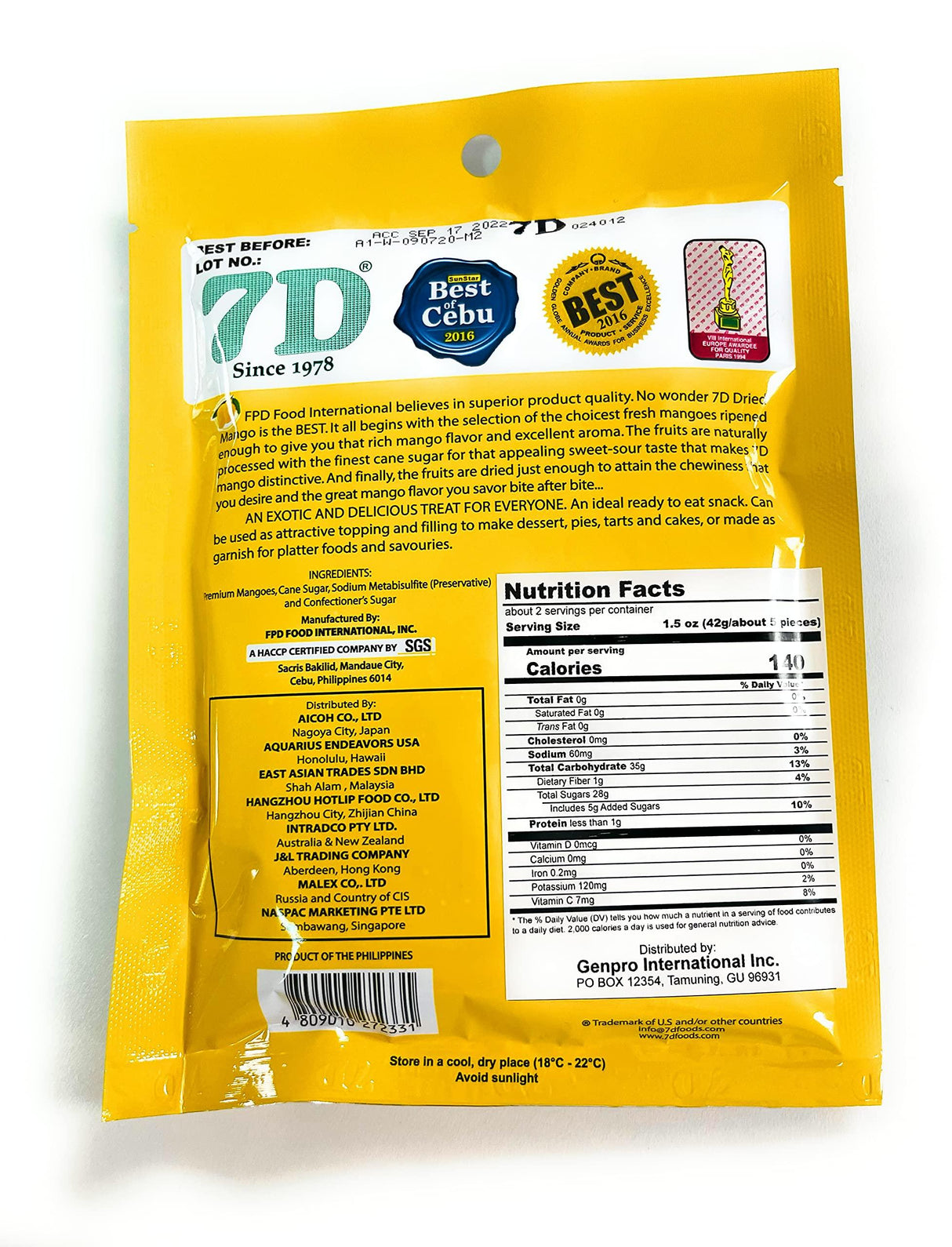 7D Dried Mangoes - Mighty Depot