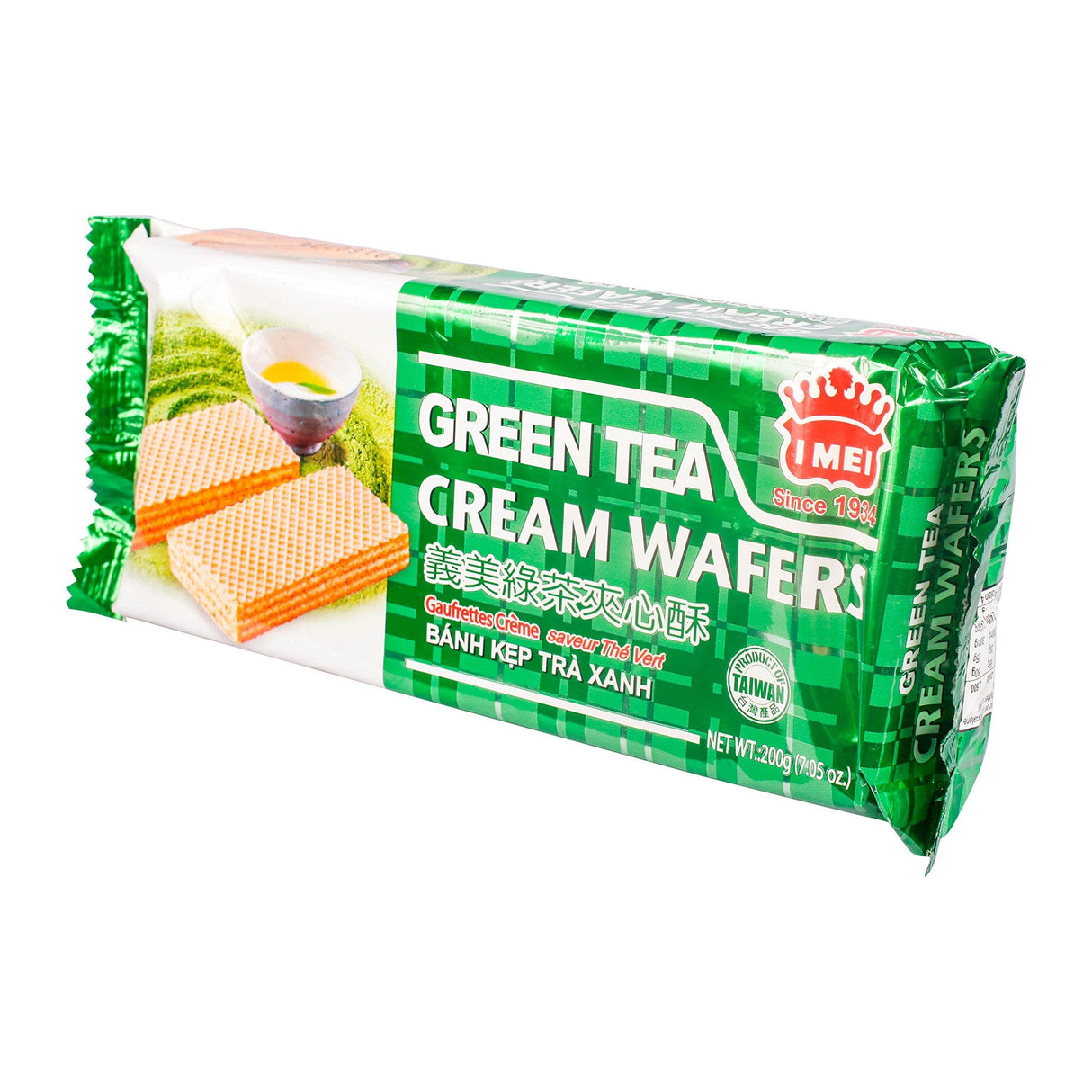 Mei Cream Wafer, Green Tea, 7.05 Ounce - Mighty Depot