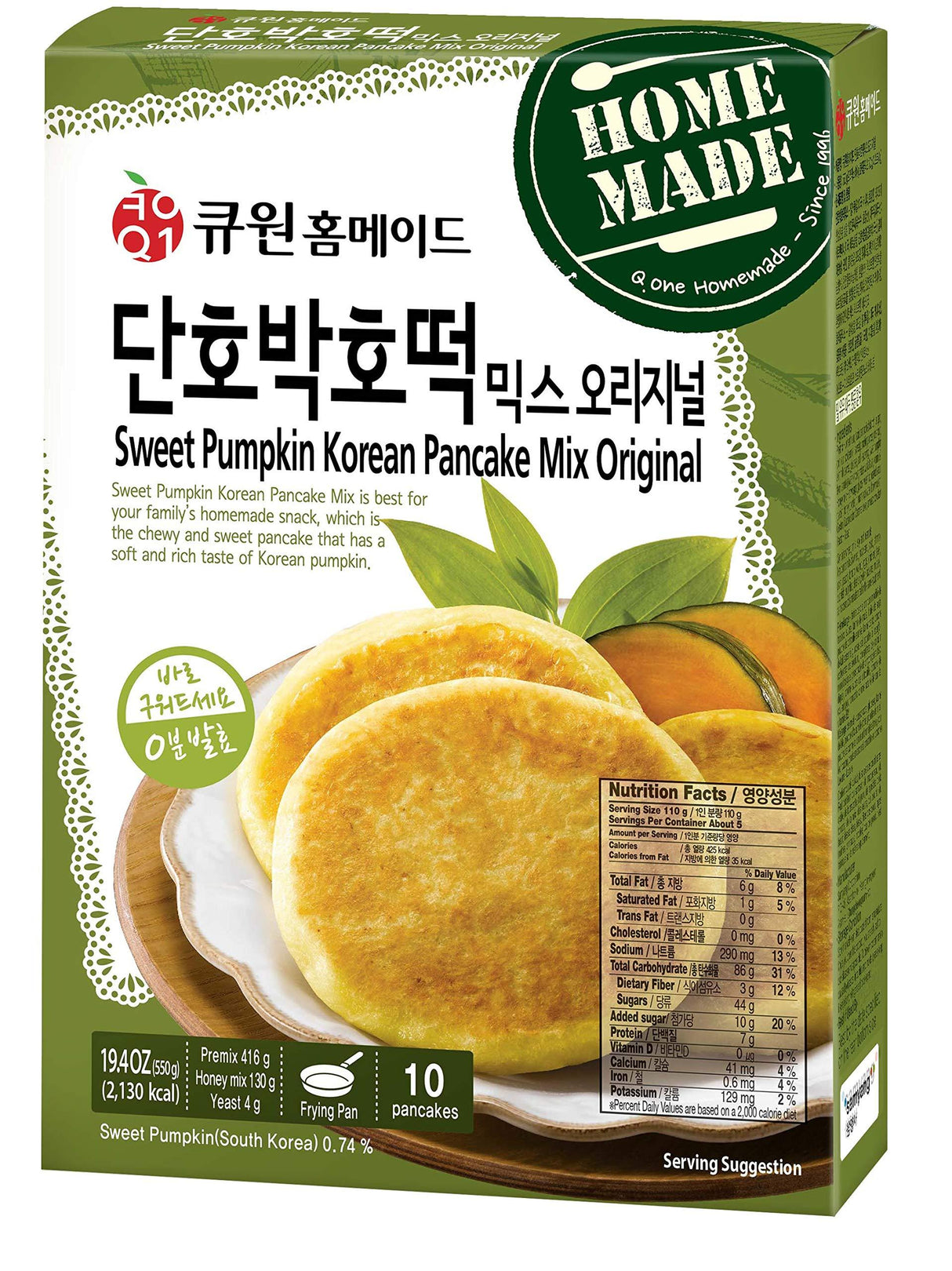 Q.one Korean Pancake Mix, 큐원 홈메이드 호떡 믹스 - Mighty Depot
