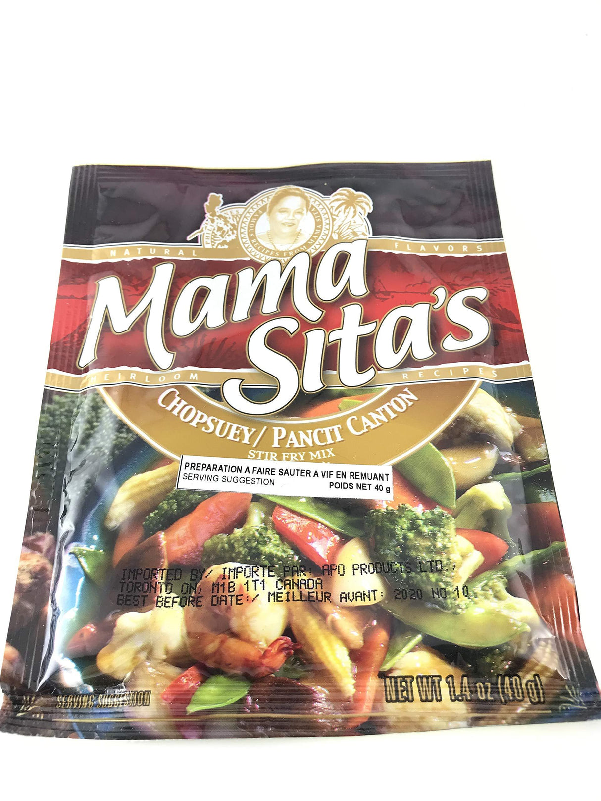 Mama Sita's Chopsuey Pancit Canton - 5 x 1.4 oz / 40g - Product of the Philippines - Mighty Depot