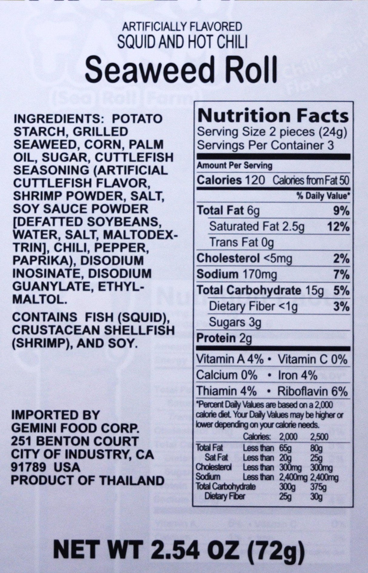 Taokenoi Z Roll Farm Potato Stick Wrapped in Seaweed (6 packets) 2.54 oz x 12 boxes - Mighty Depot