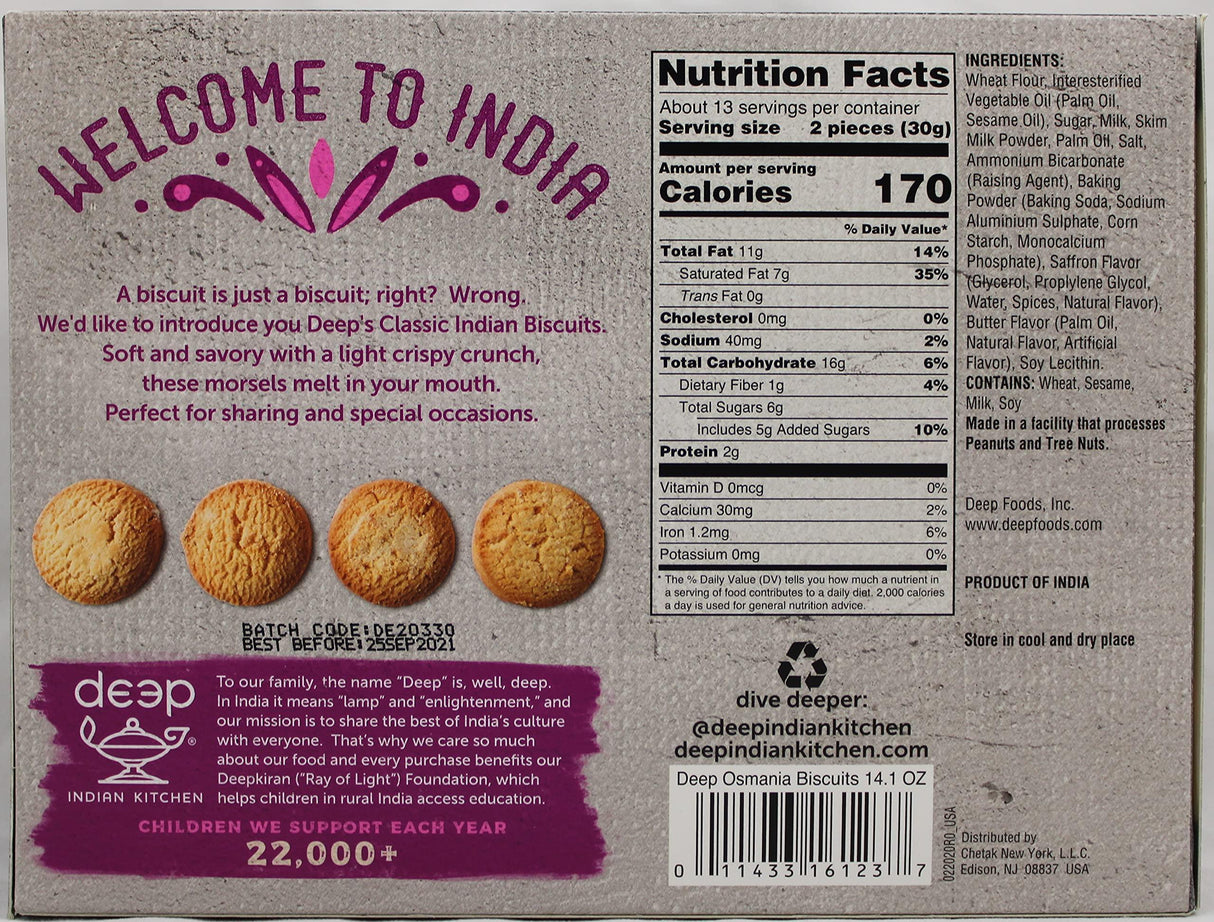 Osmania Biscuits 14.1 Oz - Mighty Depot