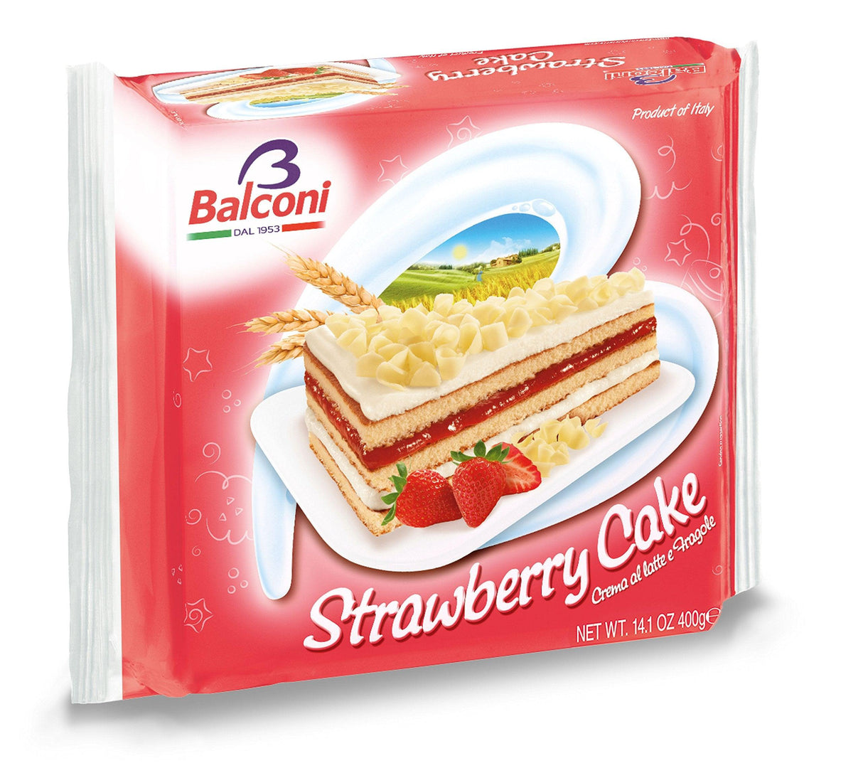 Balconi Strawberry Cake, 400 Gram - Mighty Depot
