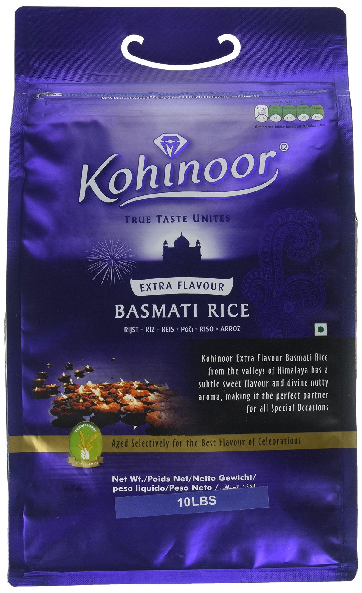 Kohinoor Extra Flavour Basmati Rice 10lbs - Mighty Depot