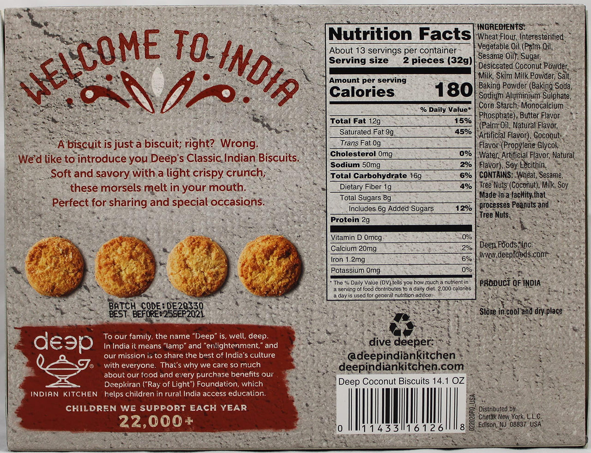 Coconut Biscuits 14.1 Oz - Mighty Depot