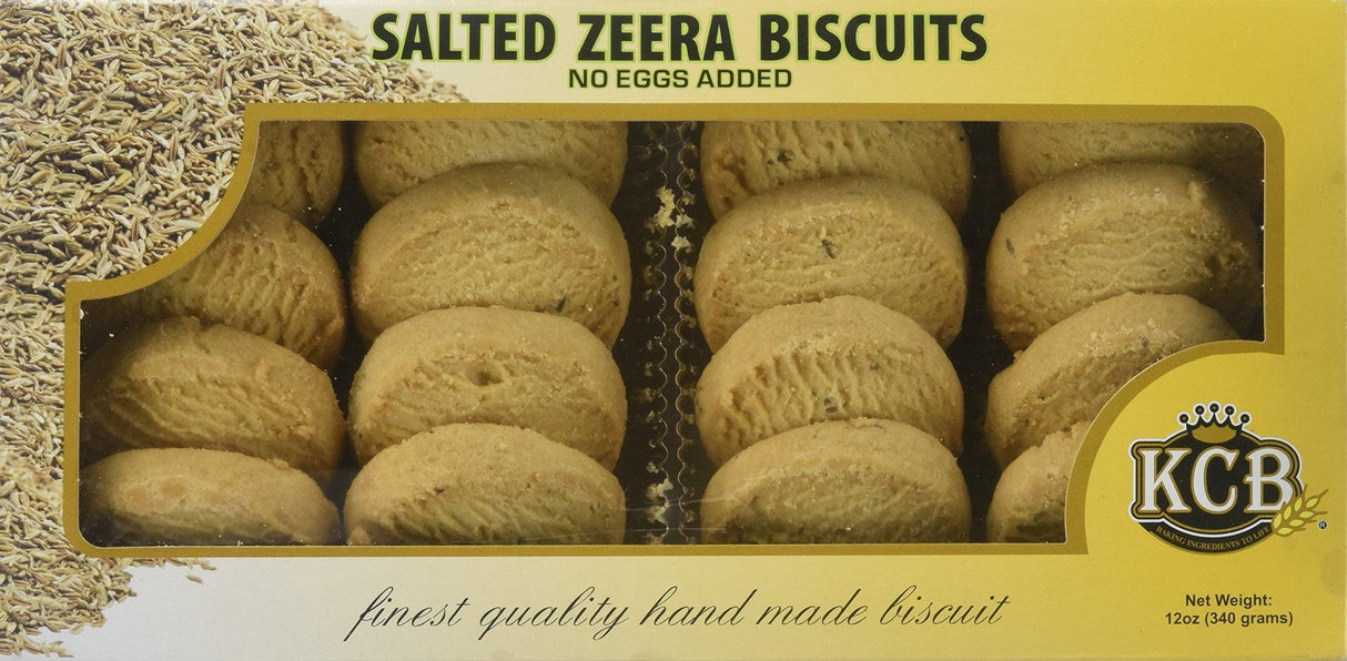 KCB Salted Zeera Biscuits Eggless 12 Oz - Mighty Depot