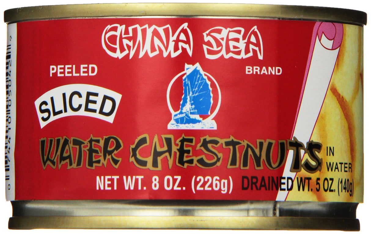 China Sea Sliced Water Chestnuts, 8 Ounce (Pack of 12) - Mighty Depot