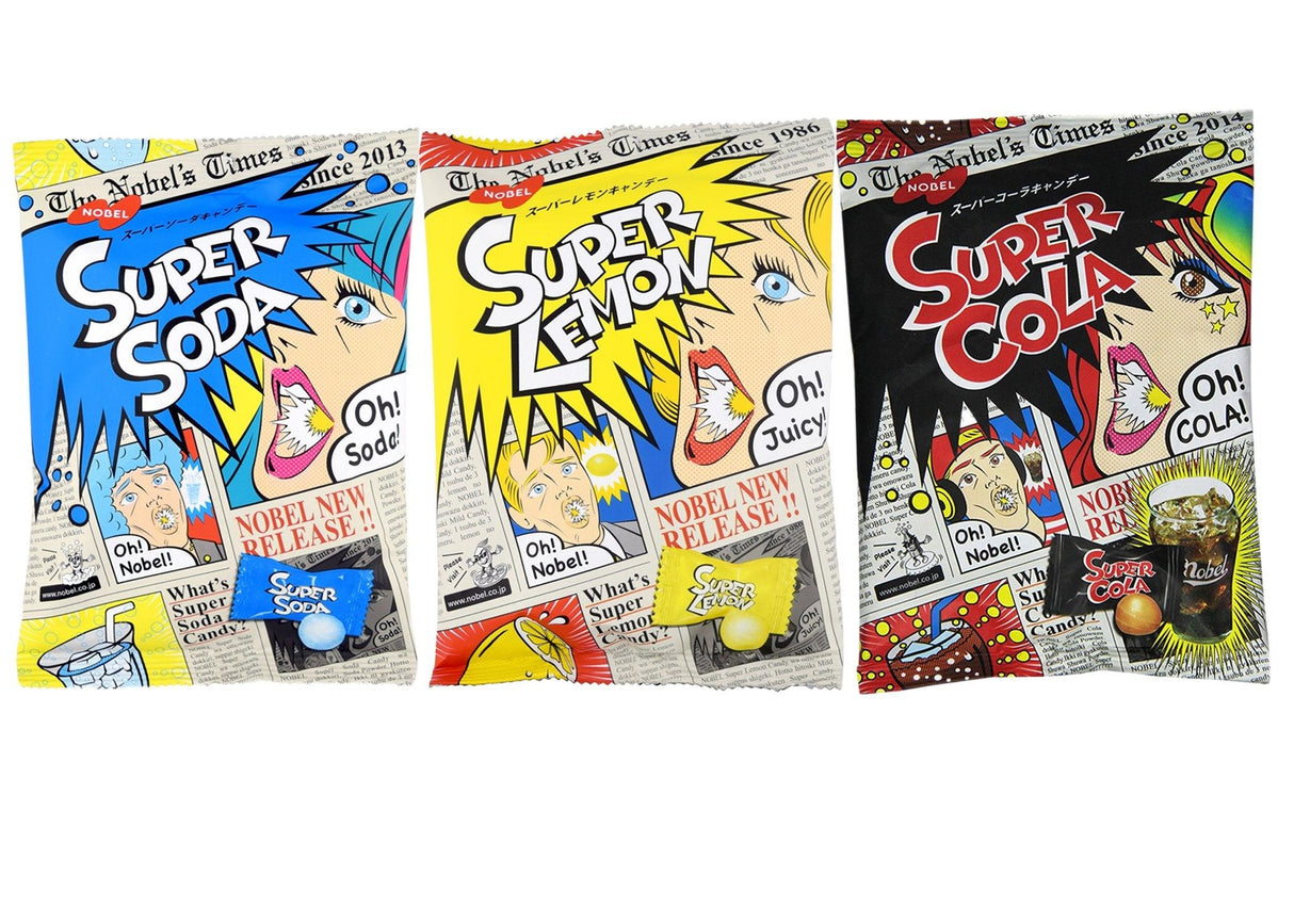 Nobel Super Sour Candy Trial Set (3.1oz x 3 Kinds) - Mighty Depot