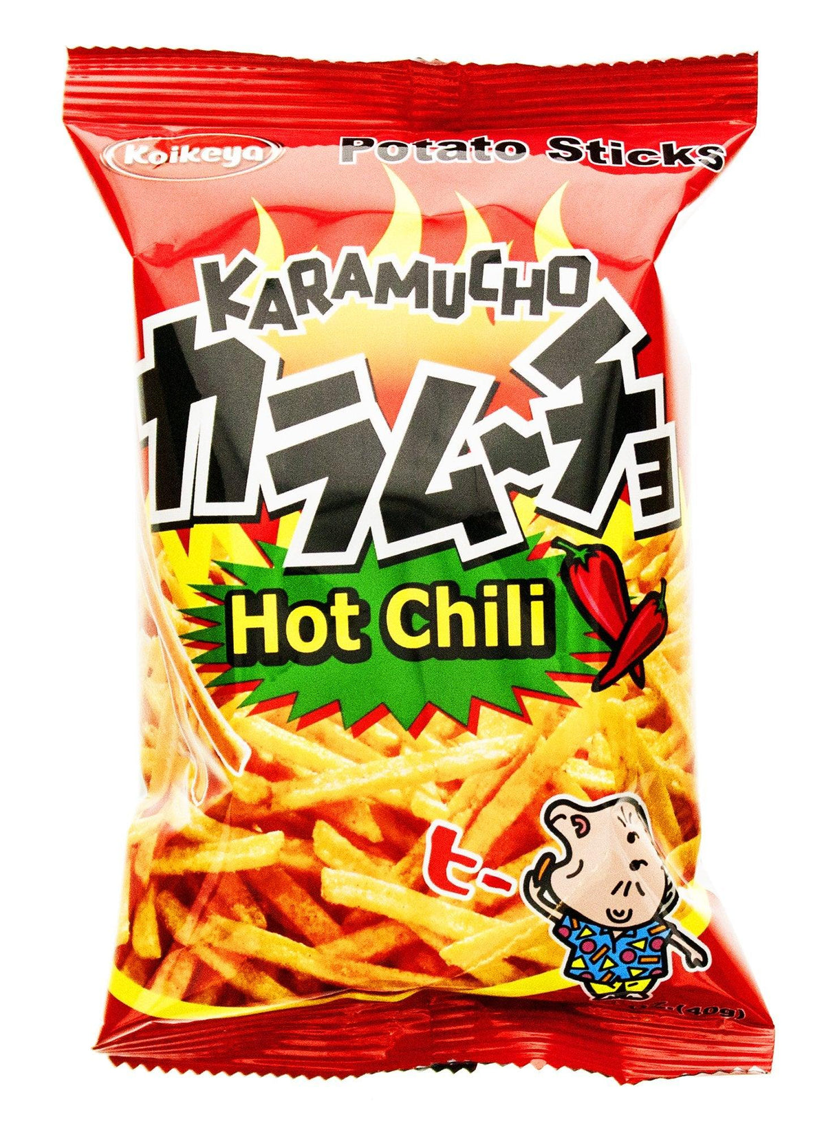 Koikeya Karamucho Potato Sticks Hot Chili, 1.4 Oz - Mighty Depot