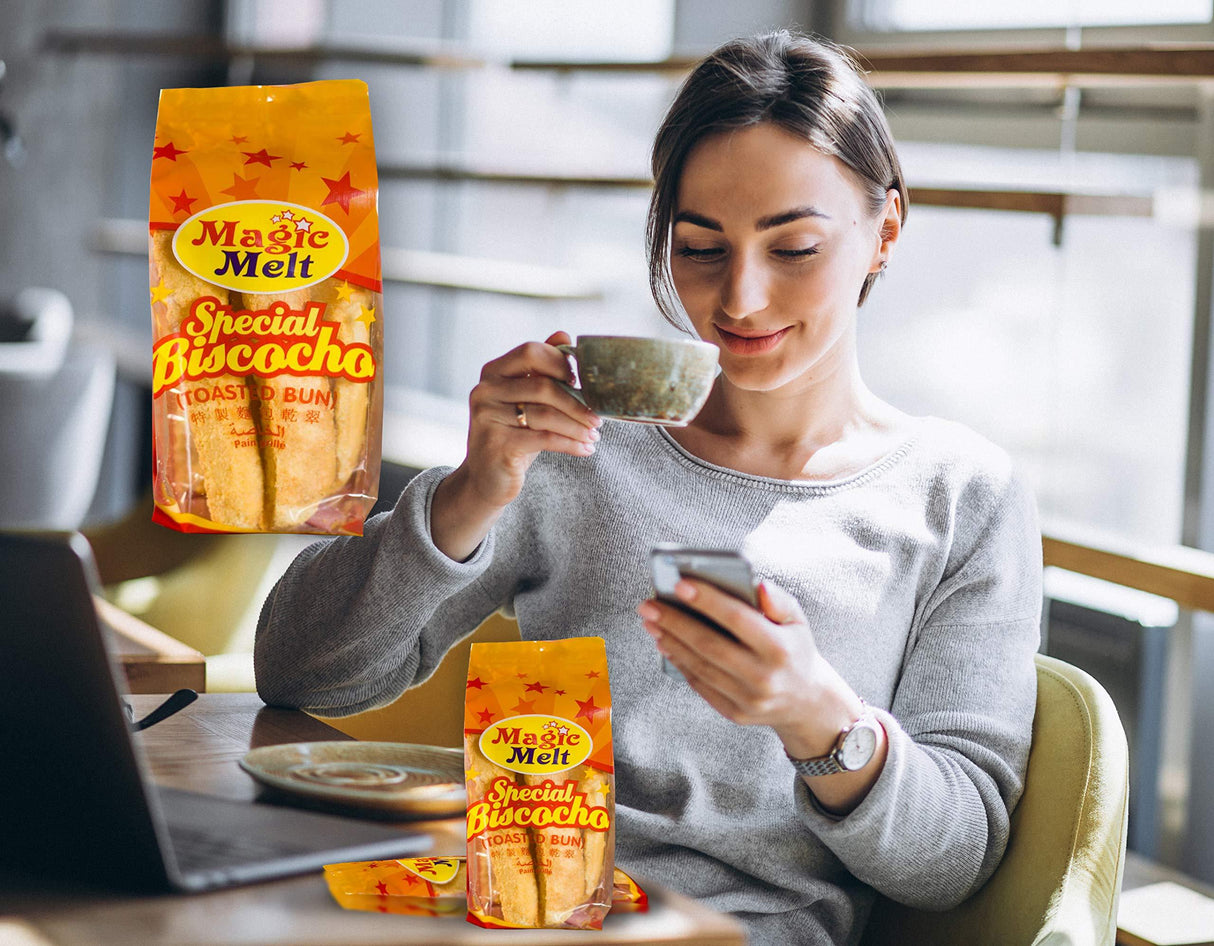 MAGIC MELT Garlic Special Biscocho - Best from the Philippines – Crunchy twice-baked and sugar-coated with butter and garlic - Mighty Depot