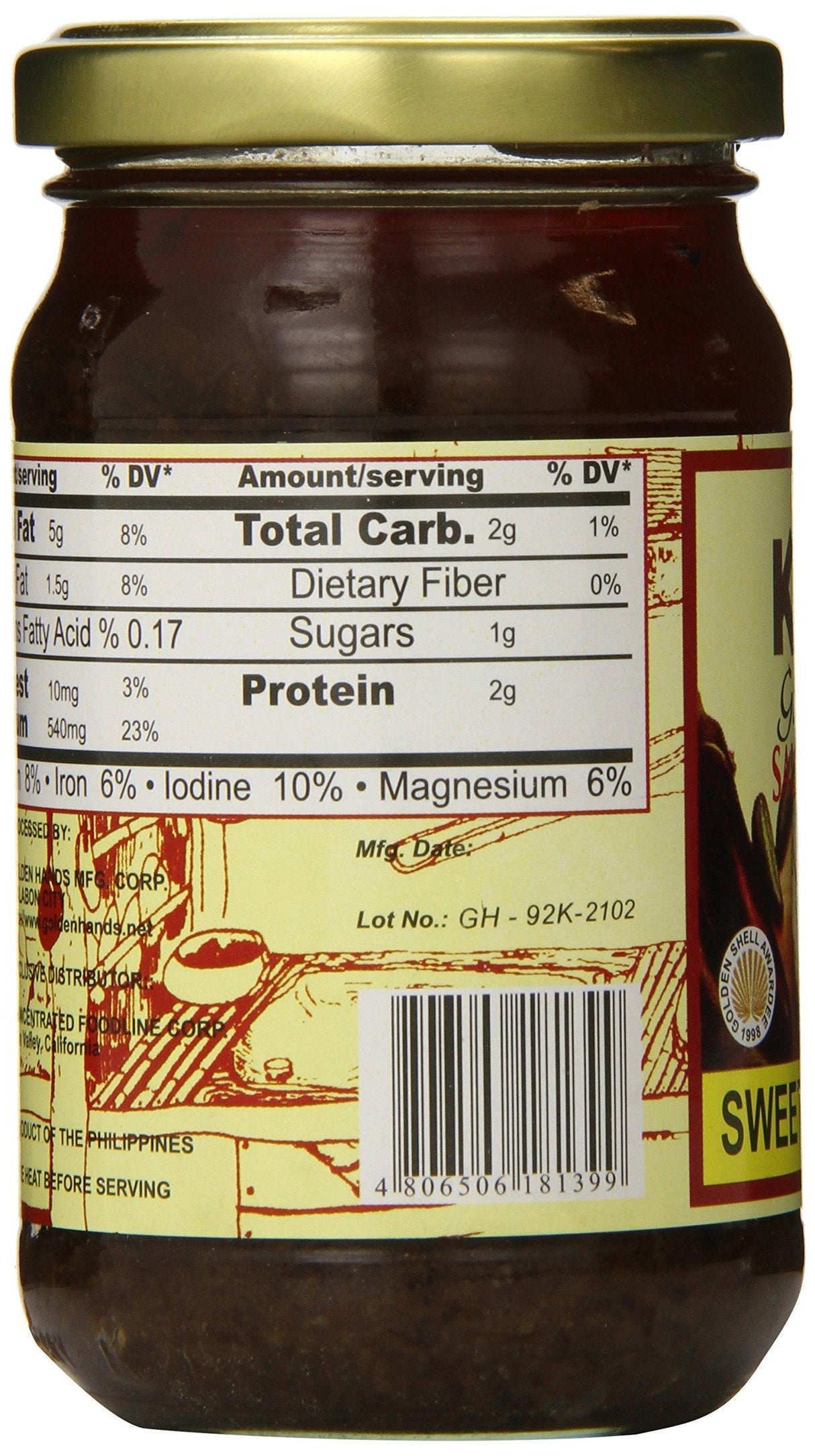 Kamayan Sauteed Shrimp Paste, Sweet, 8.8 Ounce - Mighty Depot