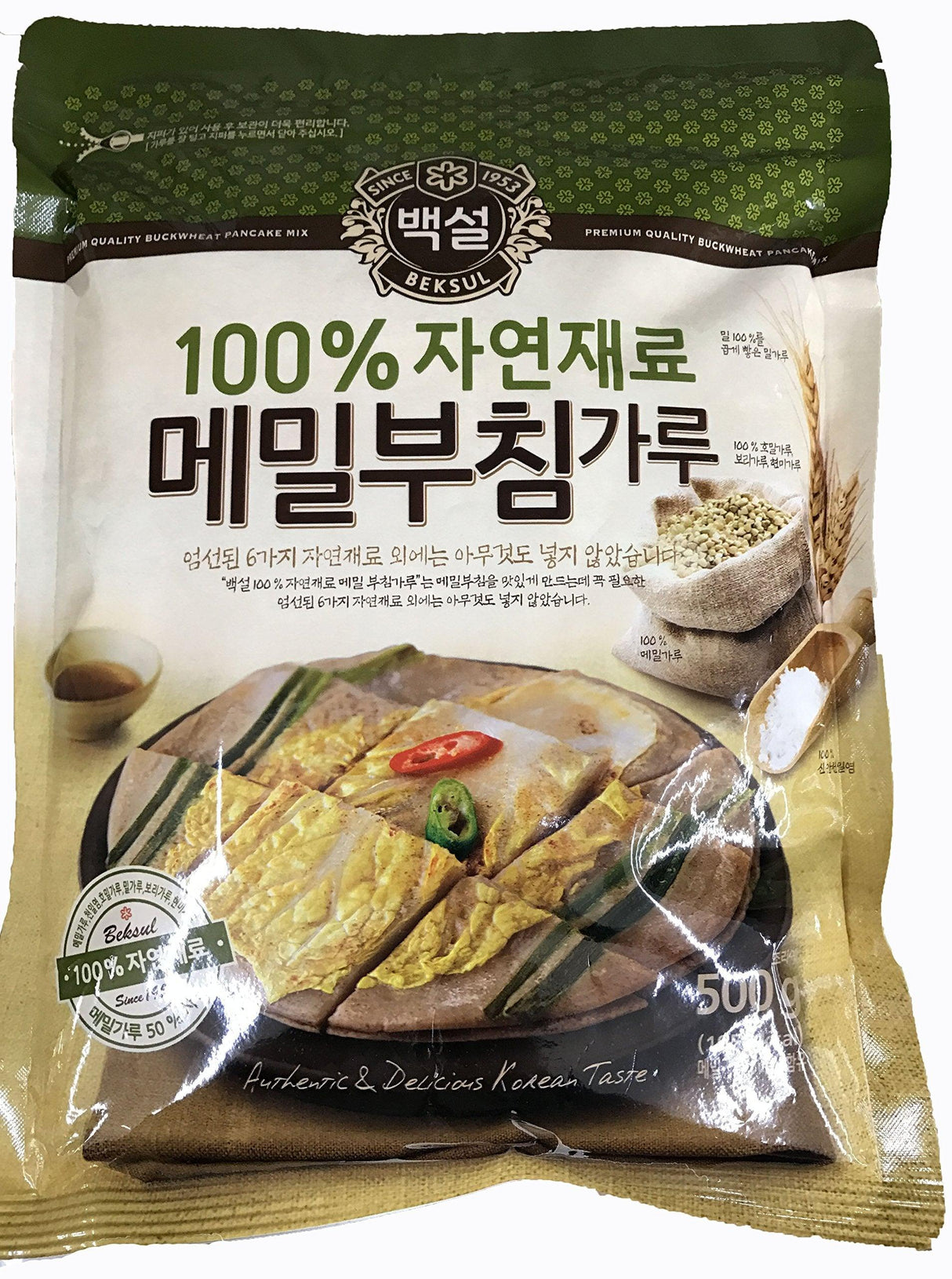 Beksul Natural Buckwheat(Memil) Pancakes Mix; 500g(1.1 pounds) - Mighty Depot