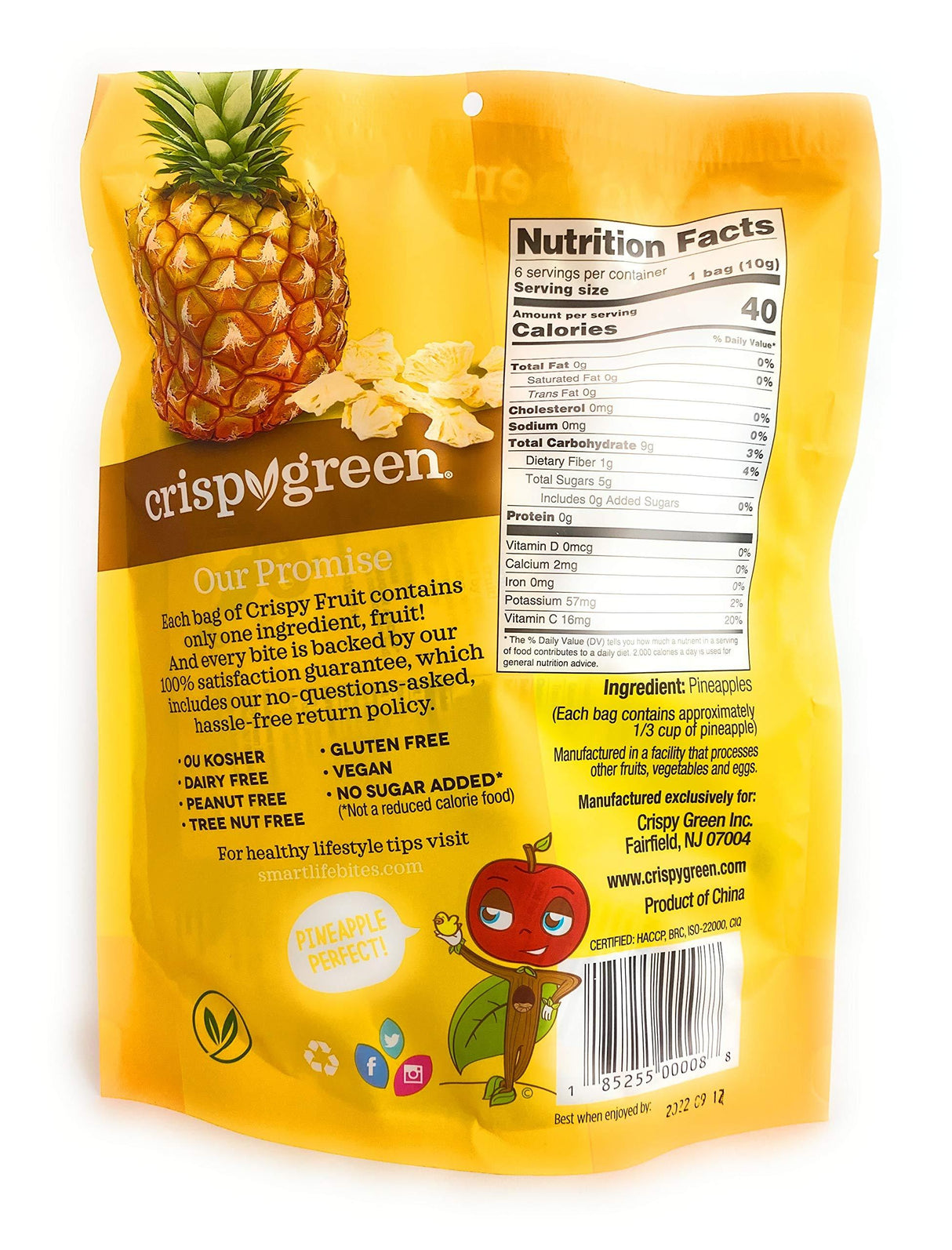 Crispy Green Crispy 6pk Pineapple - Mighty Depot